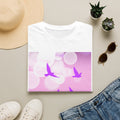 T-Shirt — "Believe in Yourself, You are Amazing" Pink Bokeh Bird Graphic