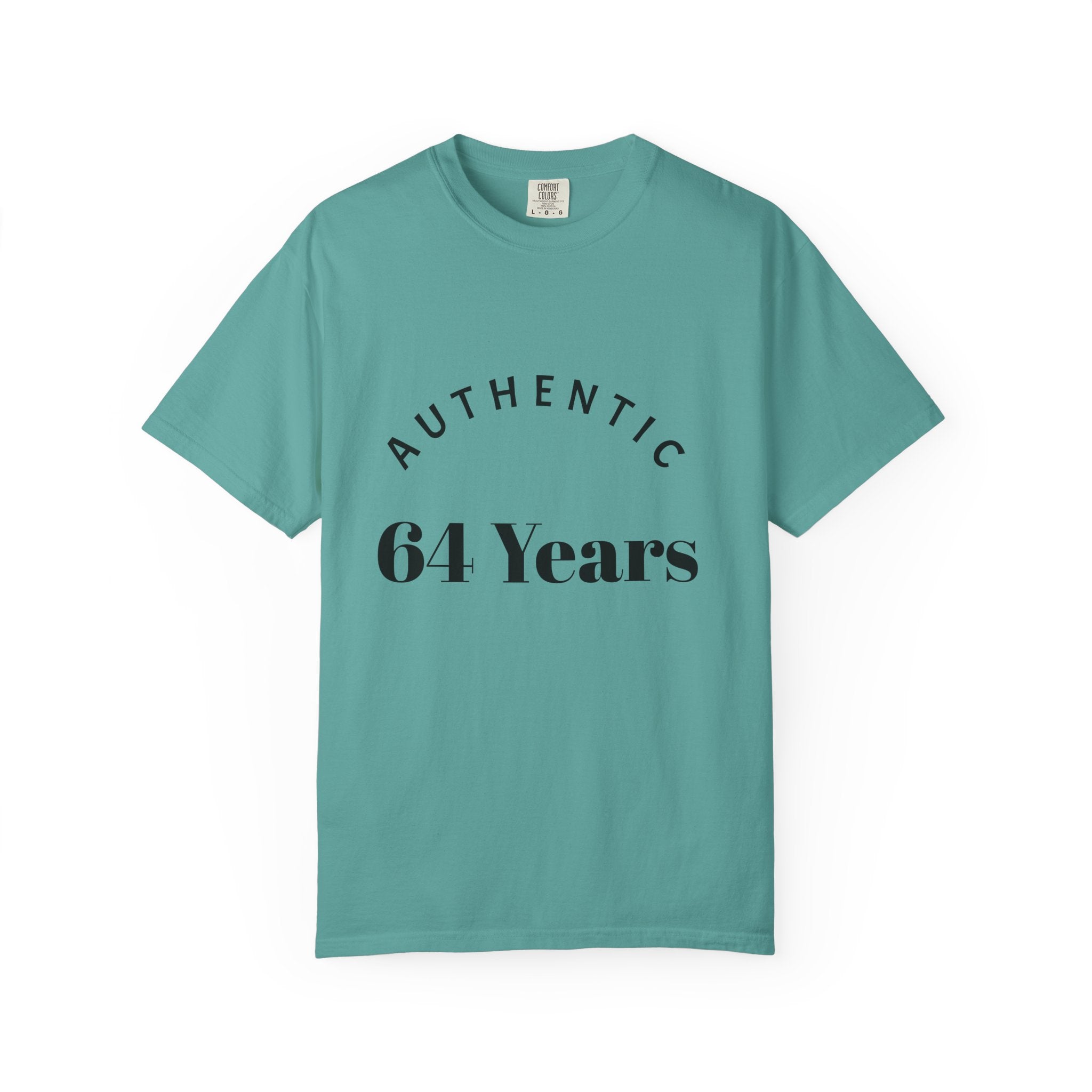 T-Shirt — "Authentic 64 Years" with Enchanted Mushroom Back Art