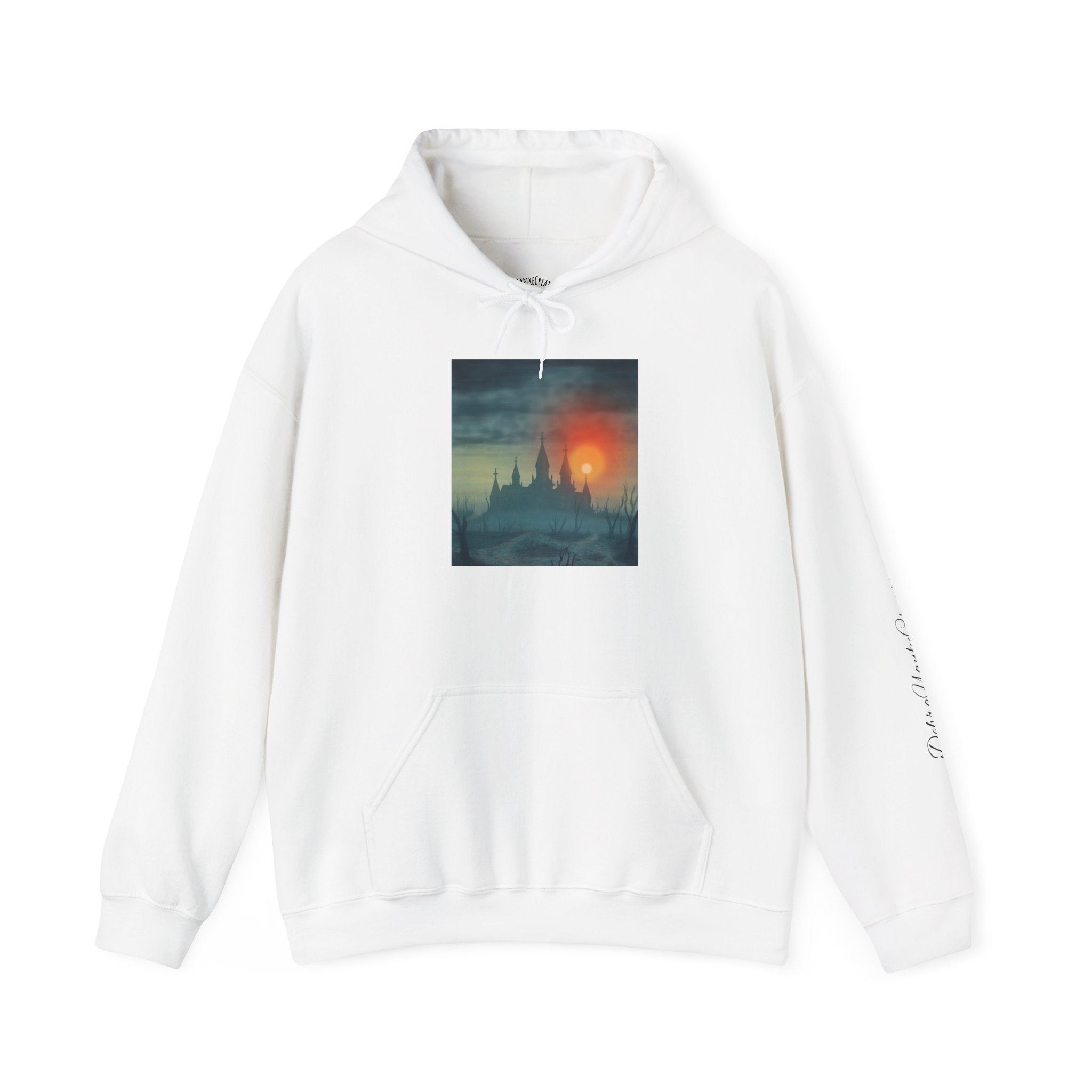 Sunset Castle Hoodie — Atmospheric Fantasy Landscape Sweatshirt