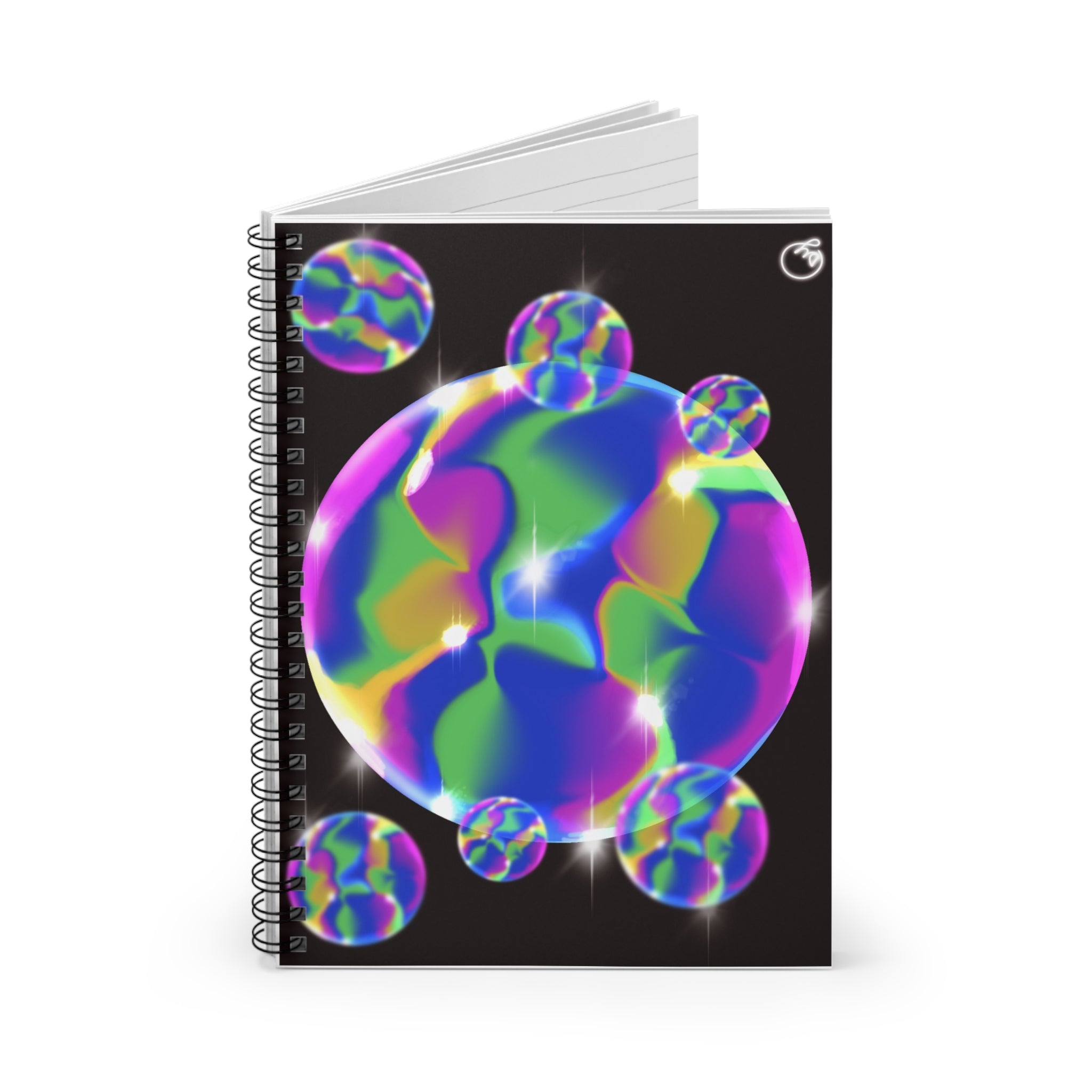 Psychedelic Bubble Spiral Notebook — Ruled Journal for Notes & Sketches
