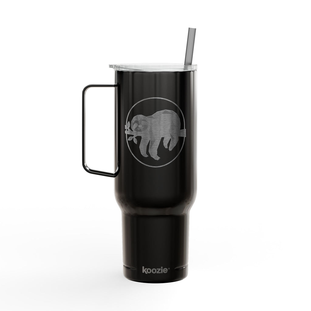 40oz Engraved Insulated Tumbler with Lid — Sloth Design