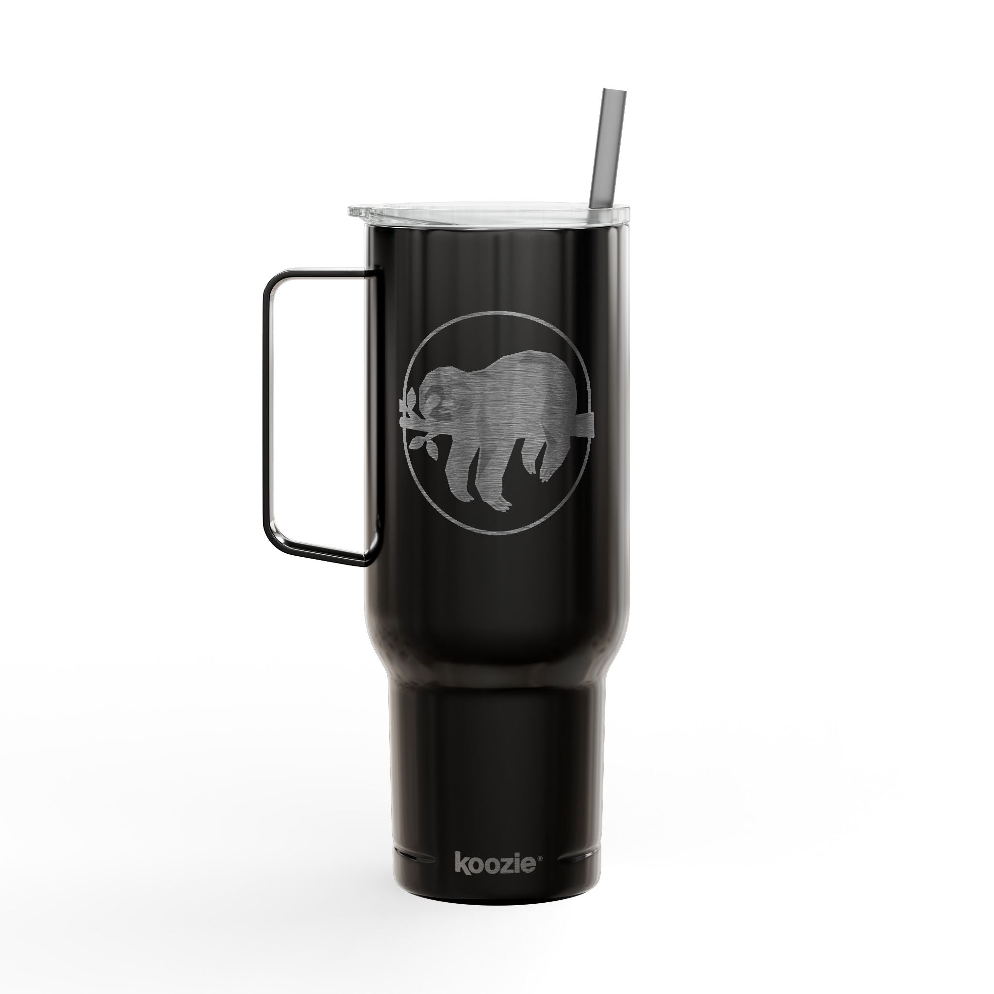 40oz Engraved Insulated Tumbler with Lid — Sloth Design