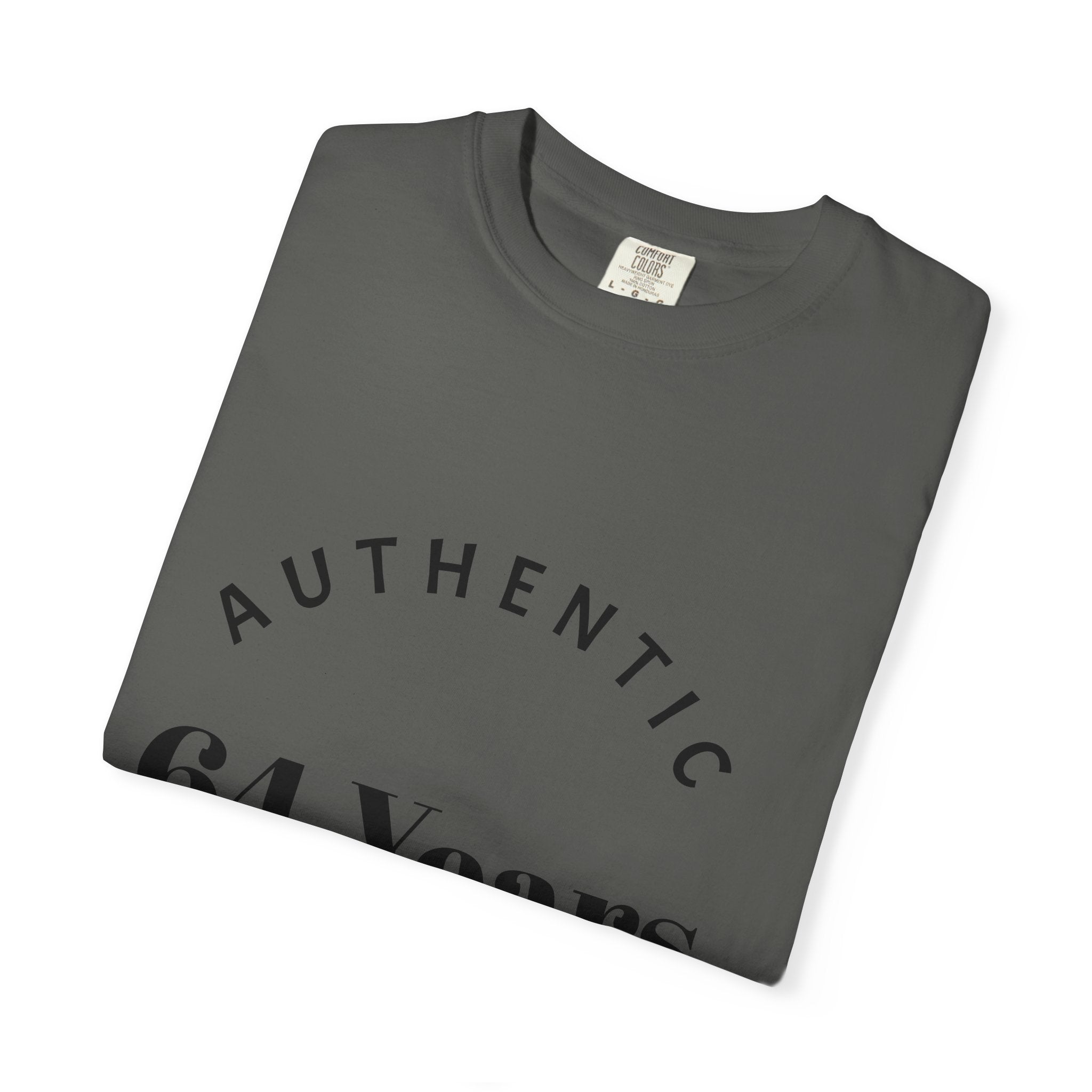 T-Shirt — "Authentic 64 Years" with Enchanted Mushroom Back Art