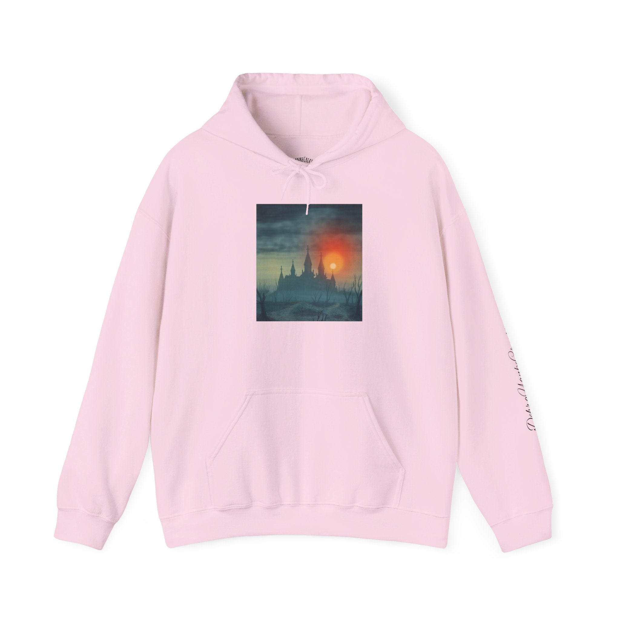 Sunset Castle Hoodie — Atmospheric Fantasy Landscape Sweatshirt