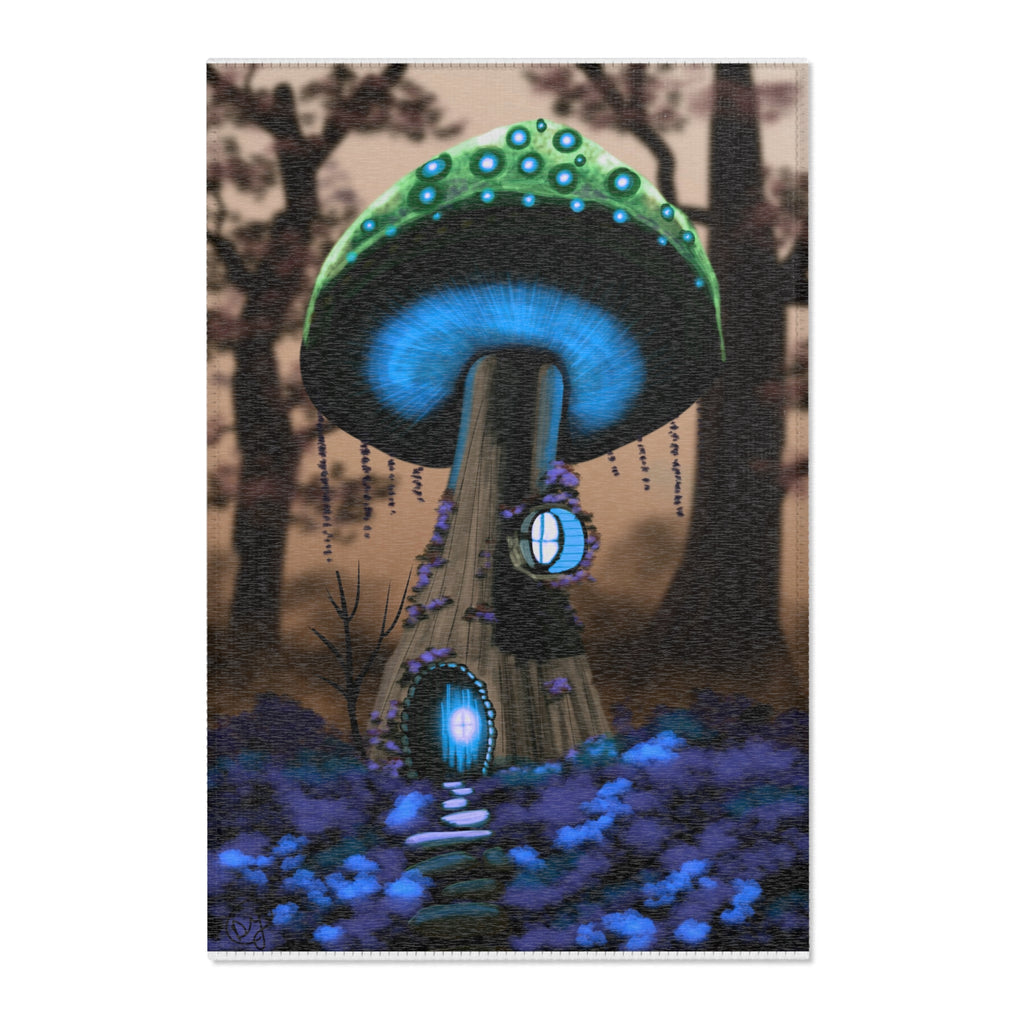 Mystical Glowing Mushroom Area Rug — Fantasy Forest Décor