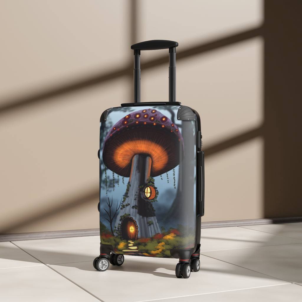 Enchanted Mushroom Cottage Carry-On Suitcase — Fantasy Forest Luggage