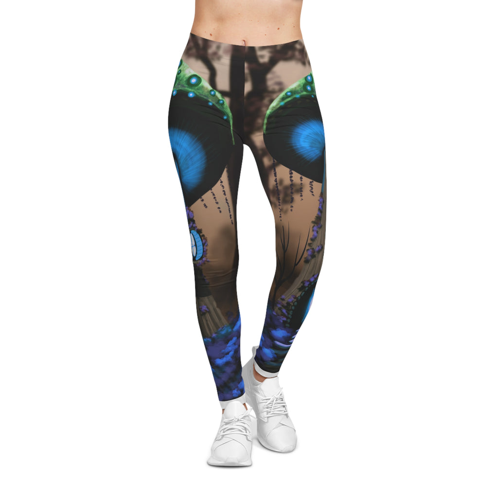 Mystic Mushroom Leggings — Women's Psychedelic Forest AOP Leggings