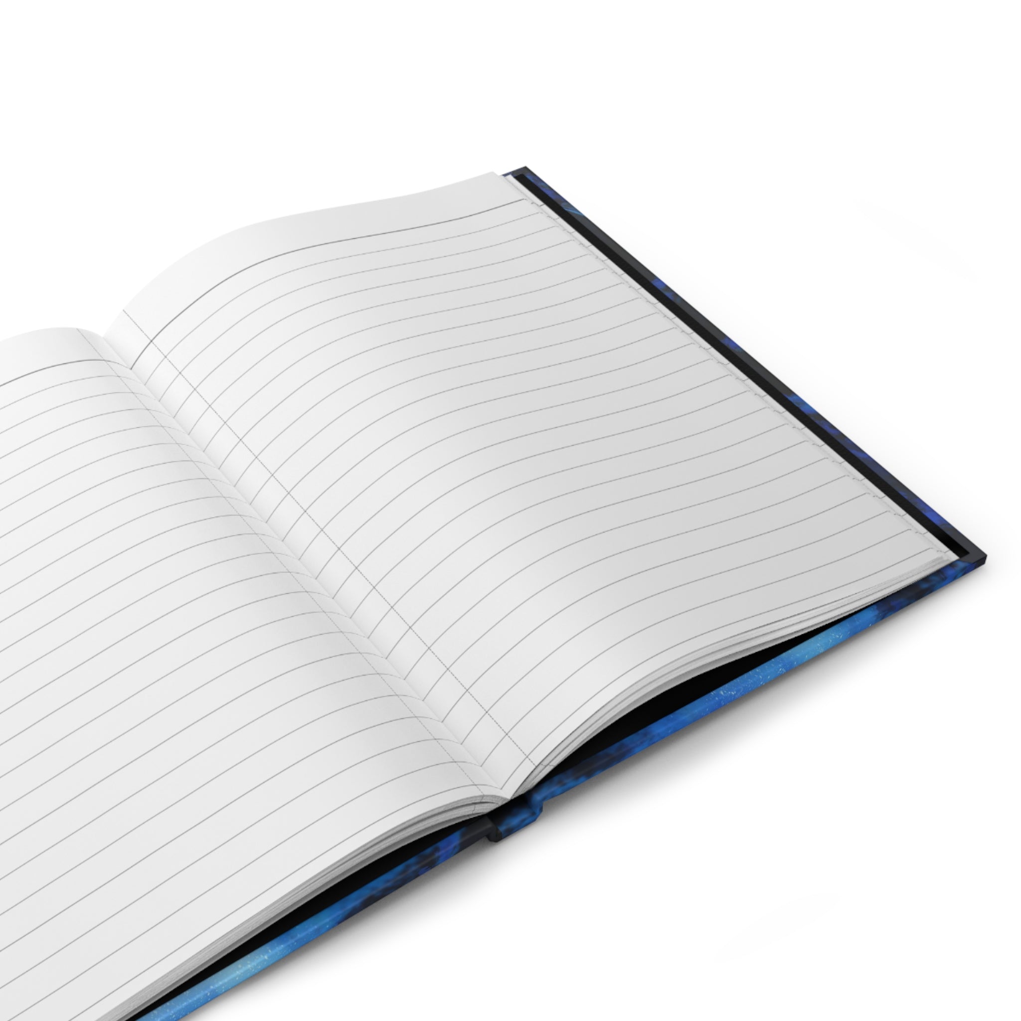 Moonlit Waterfall Hardcover Journal — Blue Fantasy Notebook for Dreams, Reflection & Creative Writing