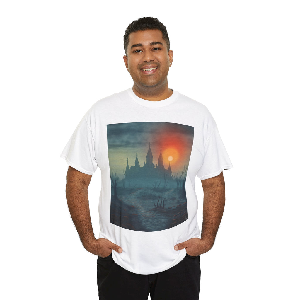Castle Sunset T‑Shirt — Moody Gothic Landscape Tee