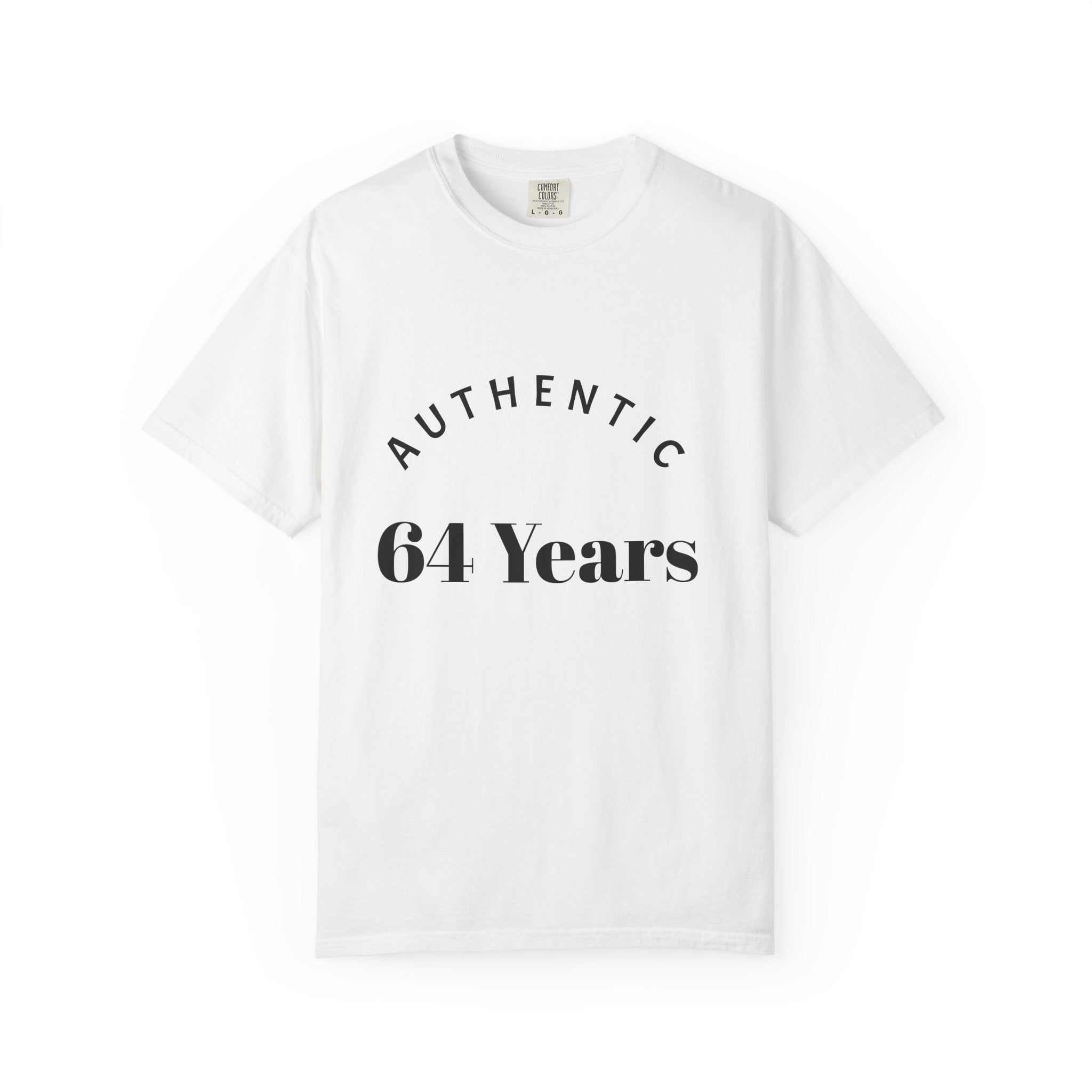 T-Shirt — "Authentic 64 Years" with Enchanted Mushroom Back Art