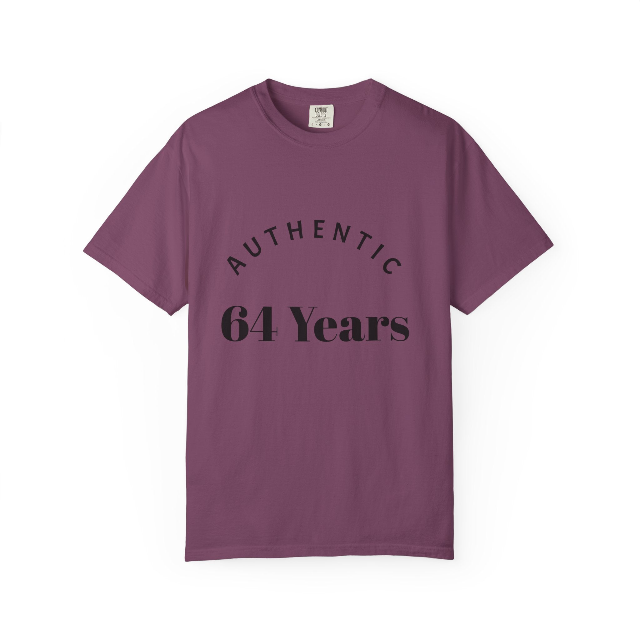 T-Shirt — "Authentic 64 Years" with Enchanted Mushroom Back Art