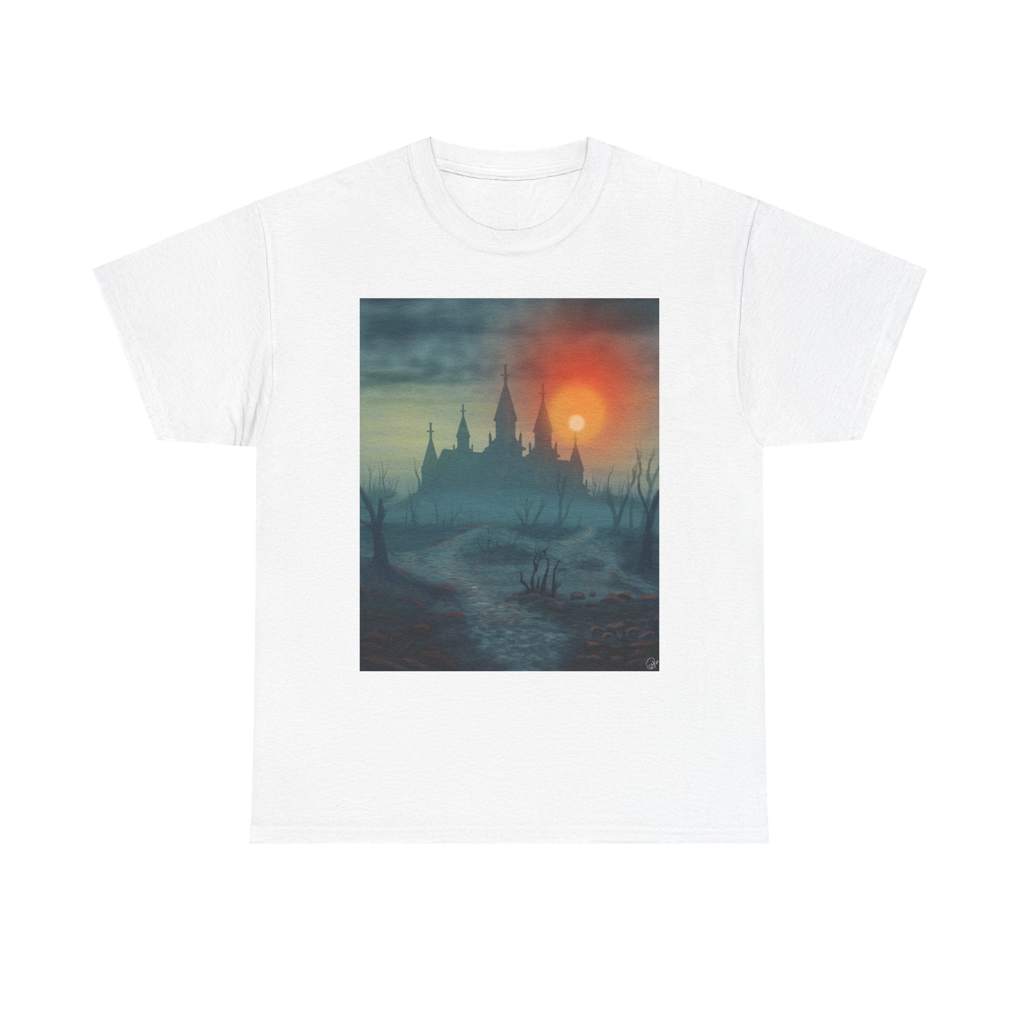 Castle Sunset T‑Shirt — Moody Gothic Landscape Tee