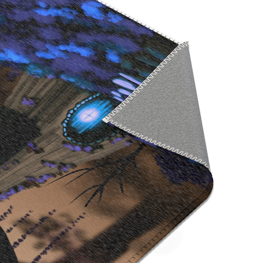 Mystical Glowing Mushroom Area Rug — Fantasy Forest Décor