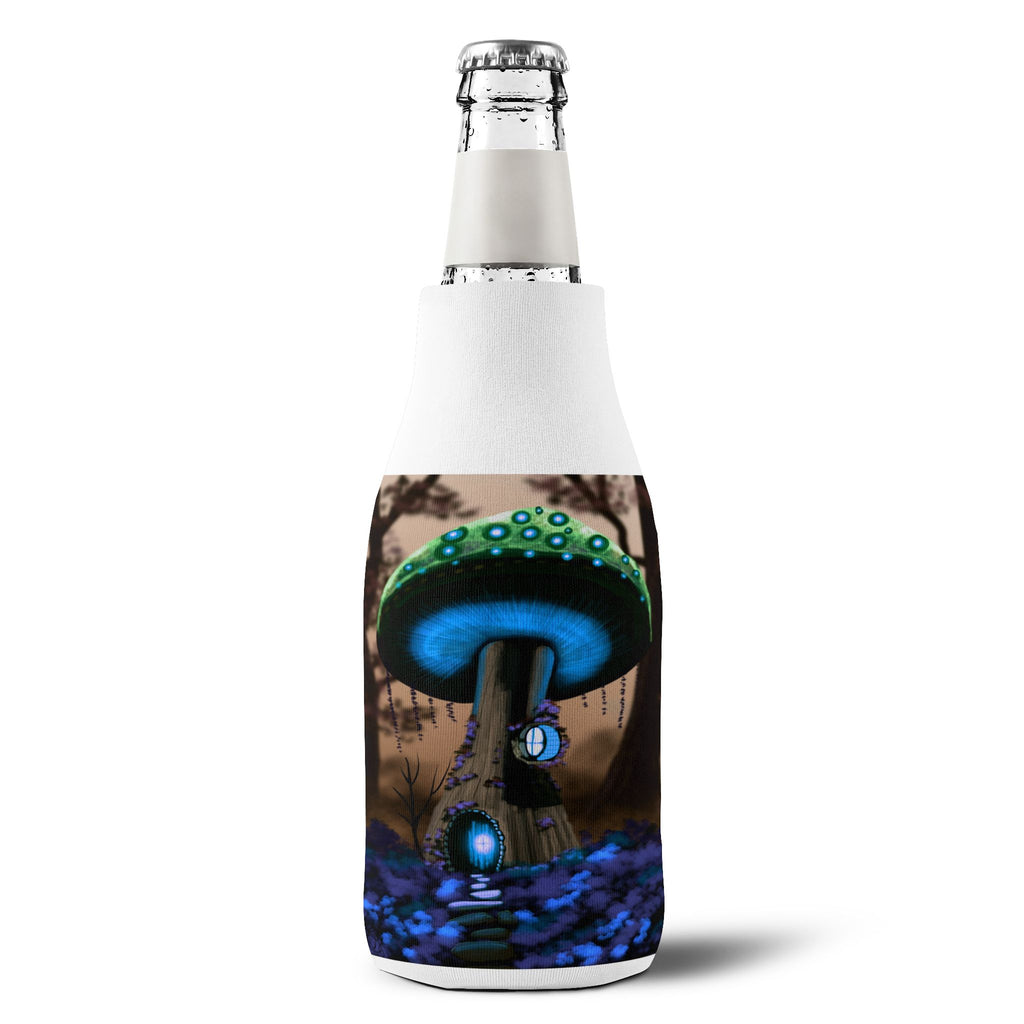 Mushroom Glow Zip-Up Bottle Cooler Sleeve — 2026 Insulated Can Koozie