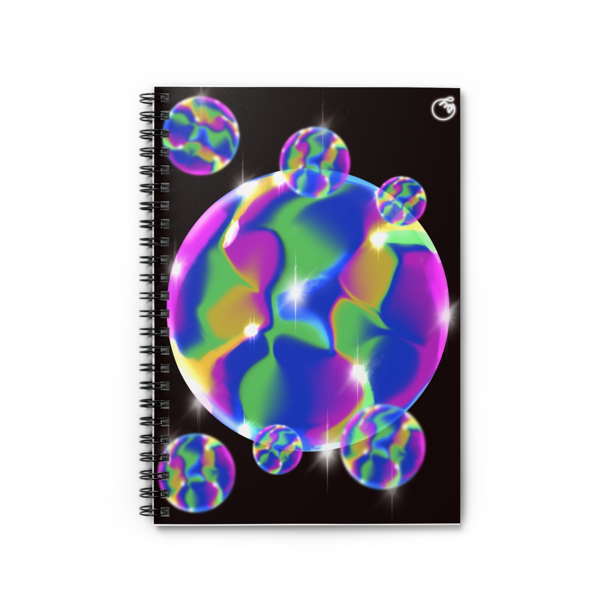 Psychedelic Bubble Spiral Notebook — Ruled Journal for Notes & Sketches
