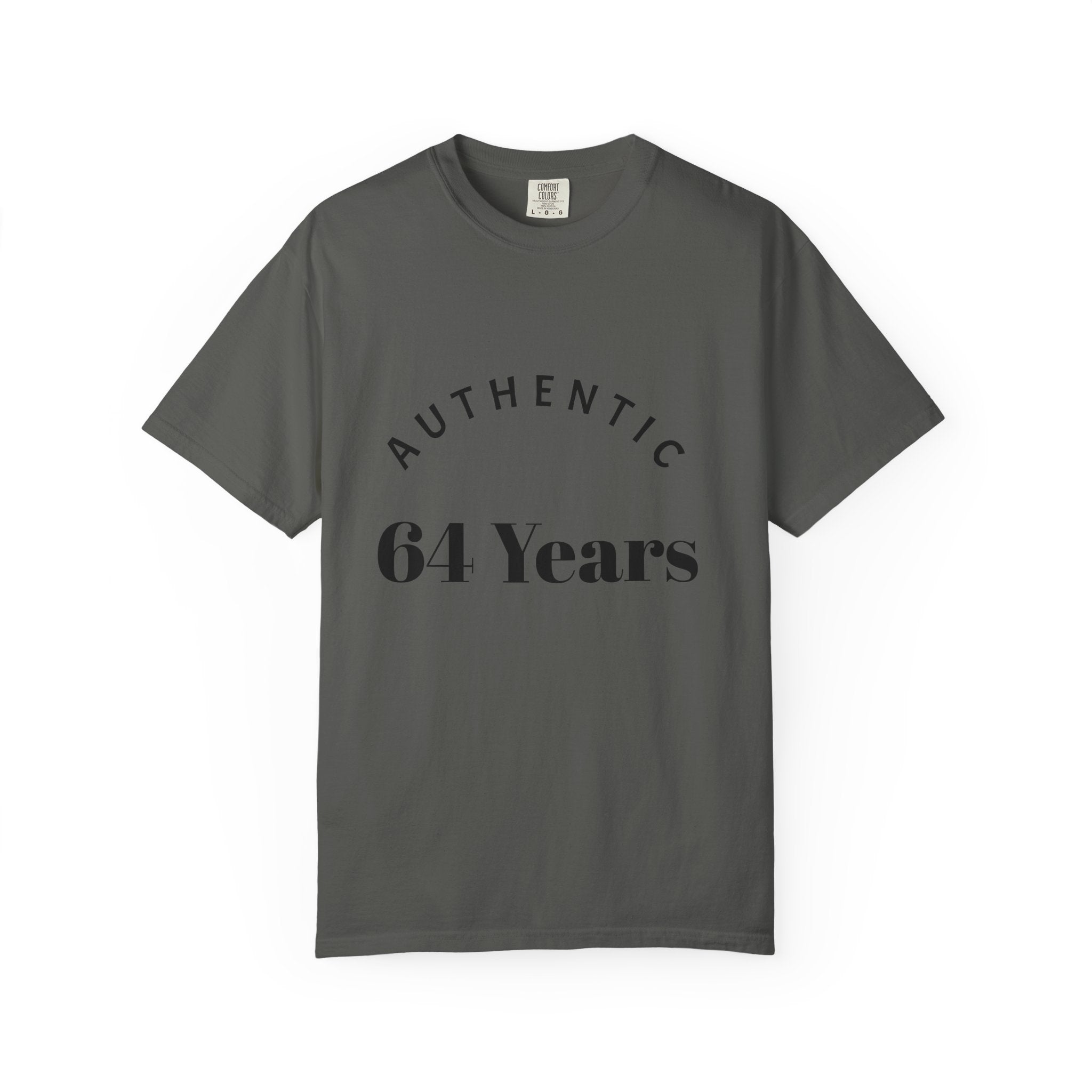 T-Shirt — "Authentic 64 Years" with Enchanted Mushroom Back Art