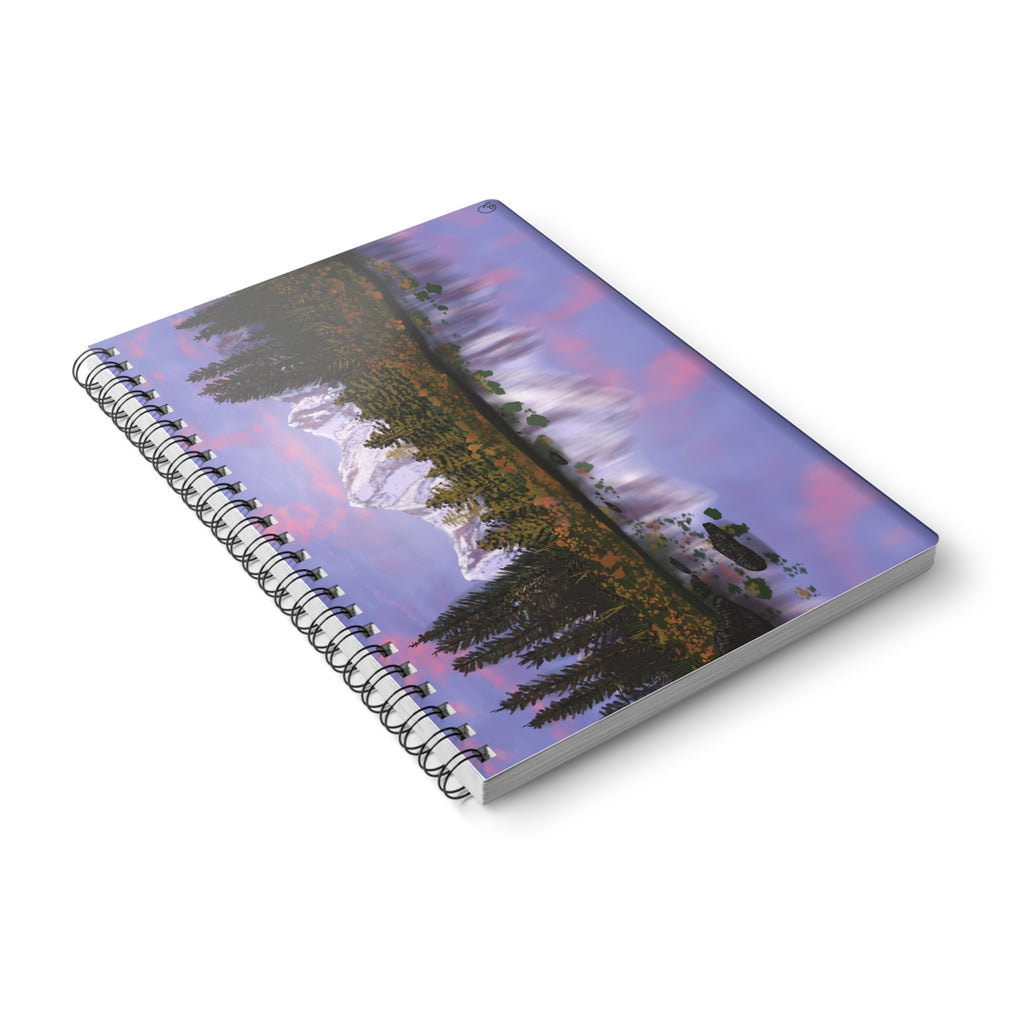 Mountain Lake Sunset Spiral Notebook — A5 Wirobound Journal
