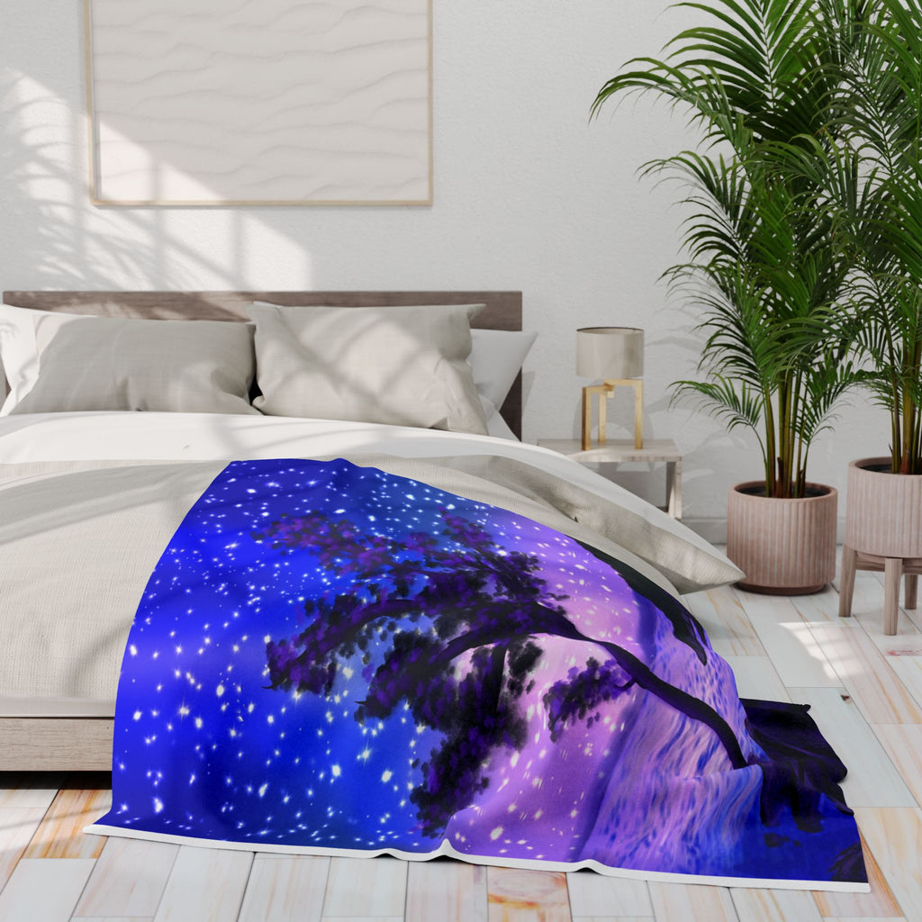 Arctic Fleece Blanket — Starry Night Coastal Tree Throw