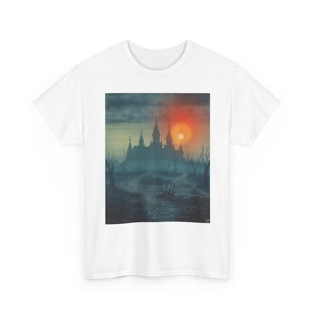 Castle Sunset T‑Shirt — Moody Gothic Landscape Tee