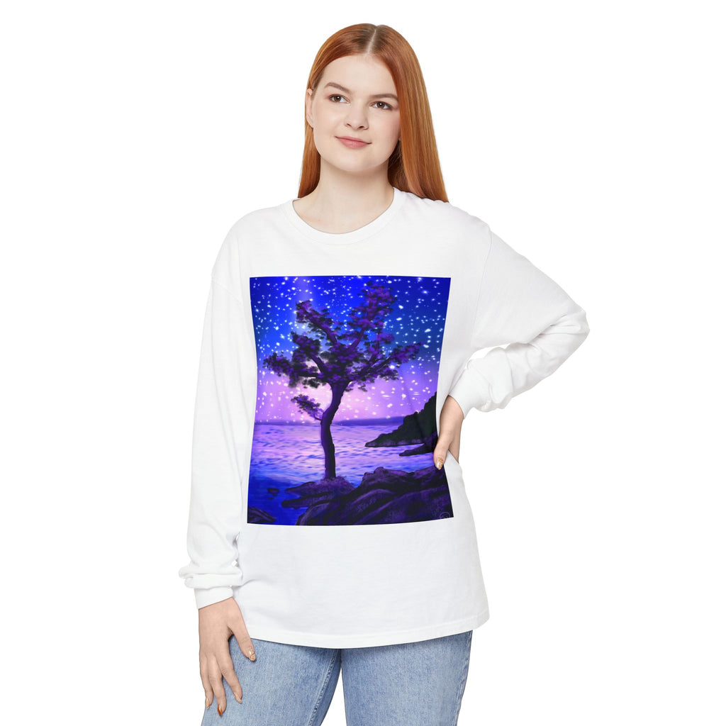 Starry Coastal Tree Long Sleeve Tee