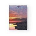 Sunset Shoreline Ruled Journal — Serene Tree & Flying Geese Notebook