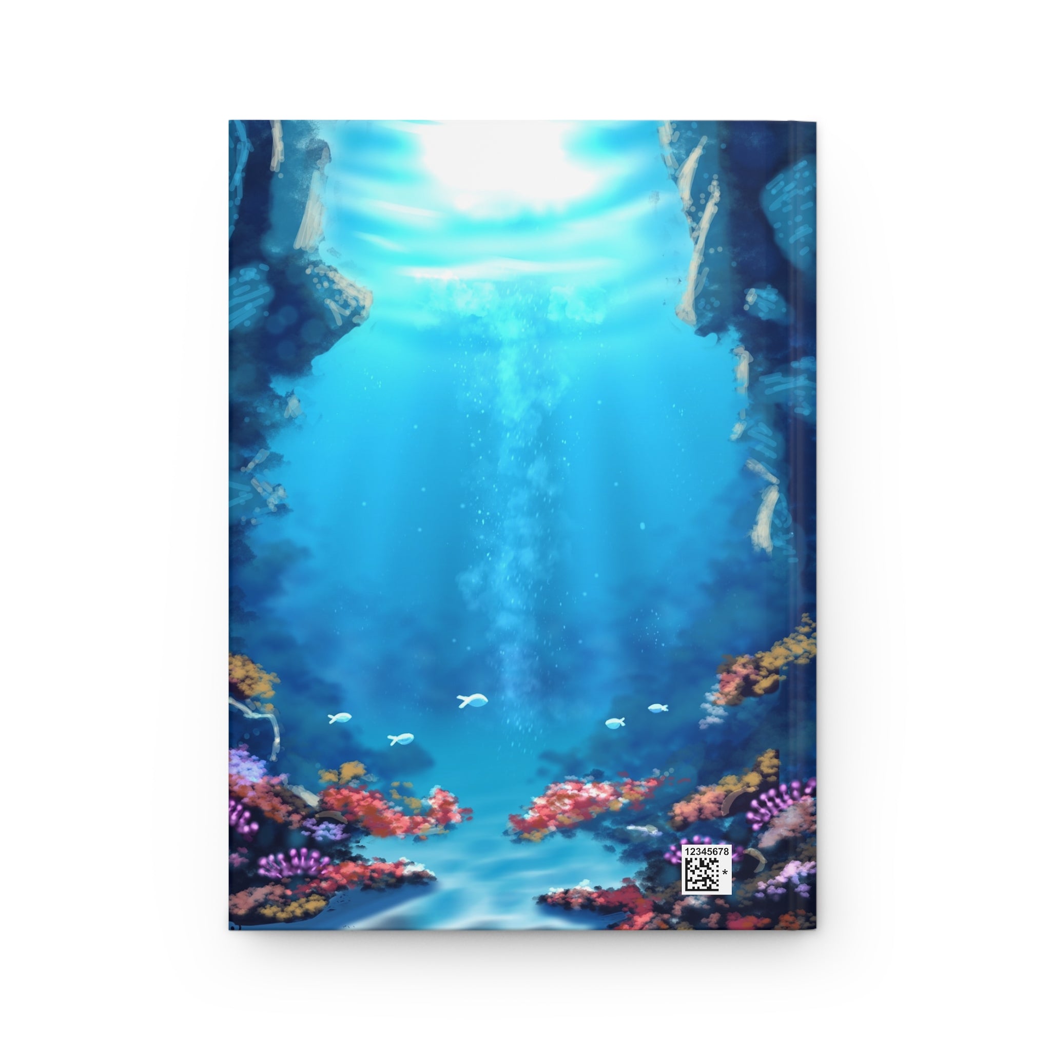 Underwater Sunbeam Hardcover Journal — Ocean Coral Notebook for Travel, Sketching & Daily Journaling
