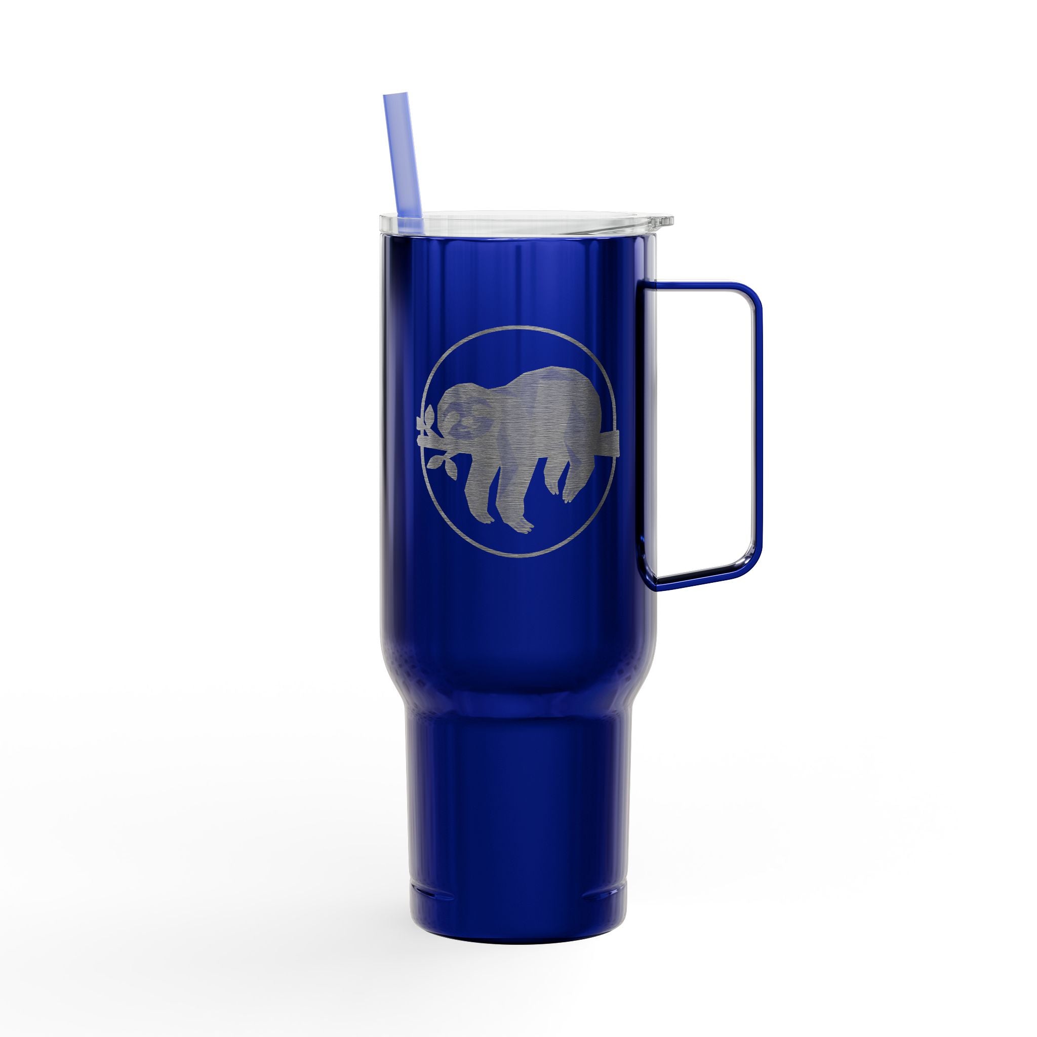 40oz Engraved Insulated Tumbler with Lid — Sloth Design