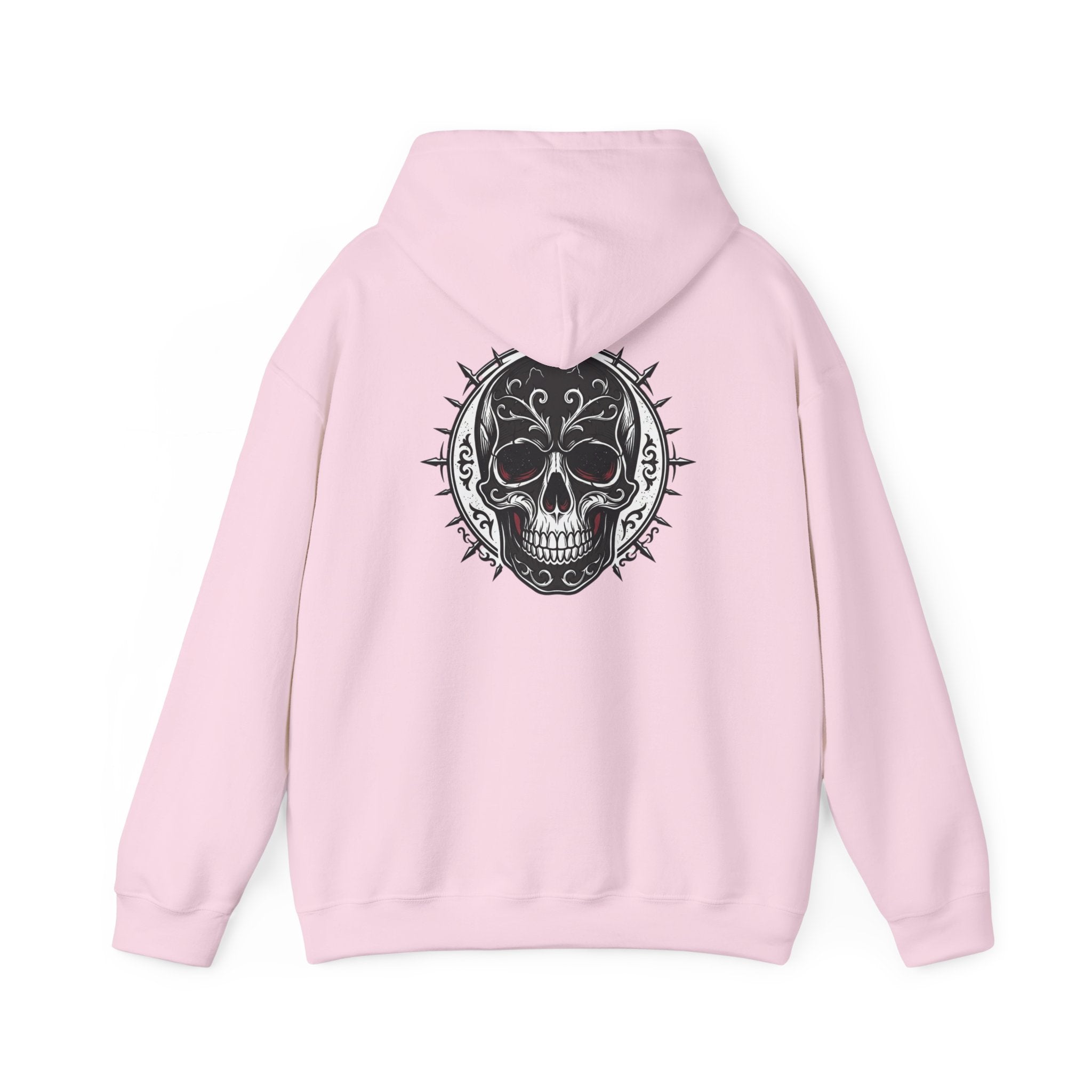 Skull & Rose Hoodie — Gothic Skull Rose Graphic Hooded Sweatshirt