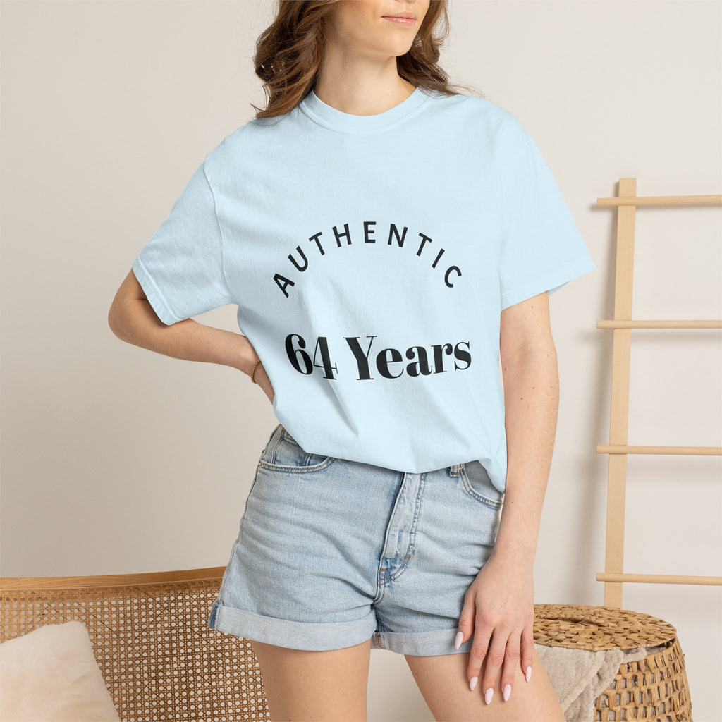 T-Shirt — "Authentic 64 Years" with Enchanted Mushroom Back Art