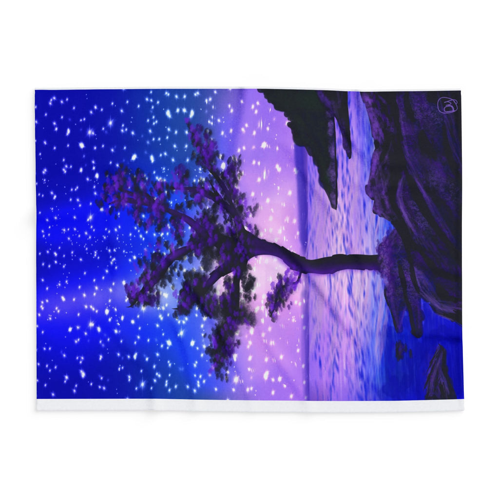 Arctic Fleece Blanket — Starry Night Coastal Tree Throw