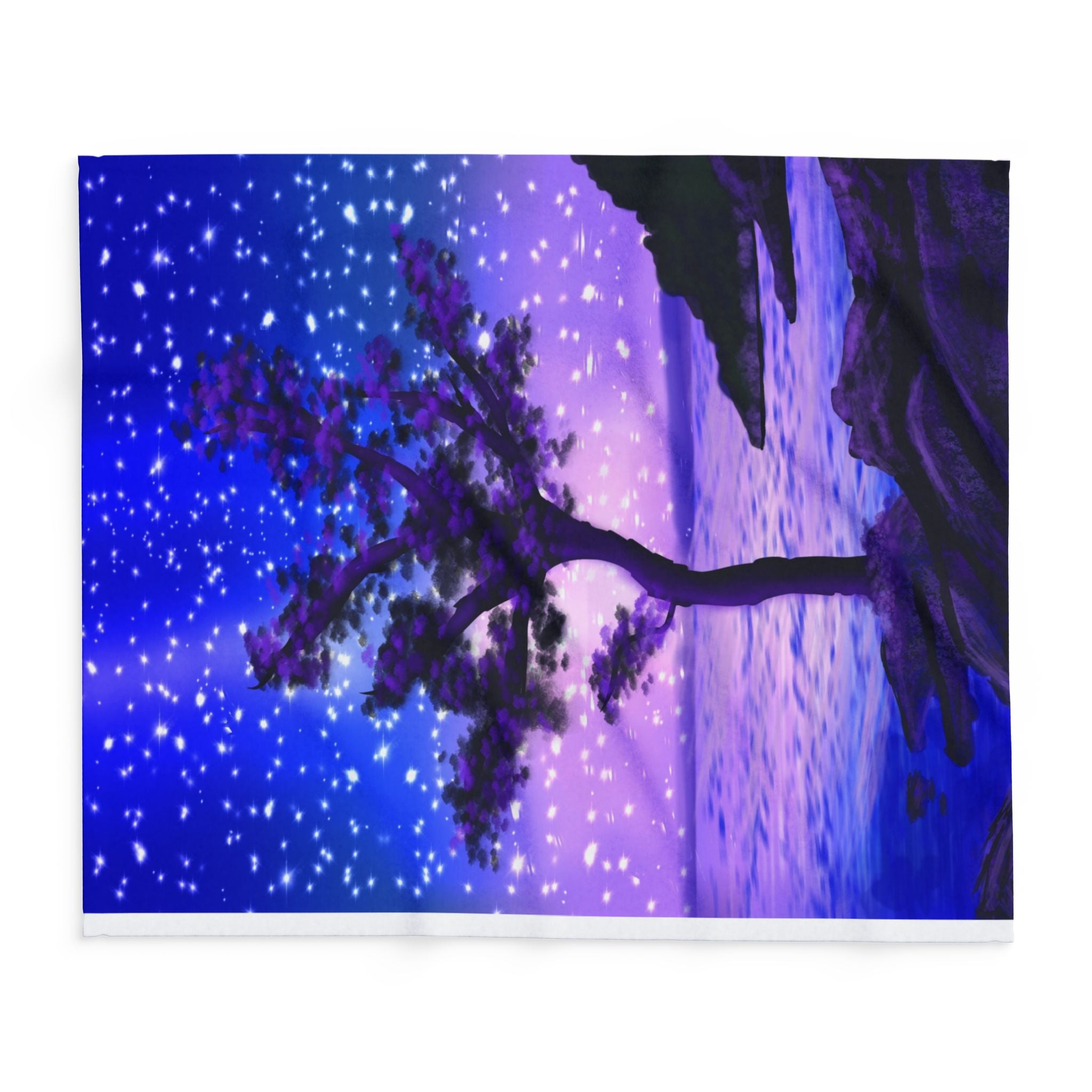 Arctic Fleece Blanket — Starry Night Coastal Tree Throw