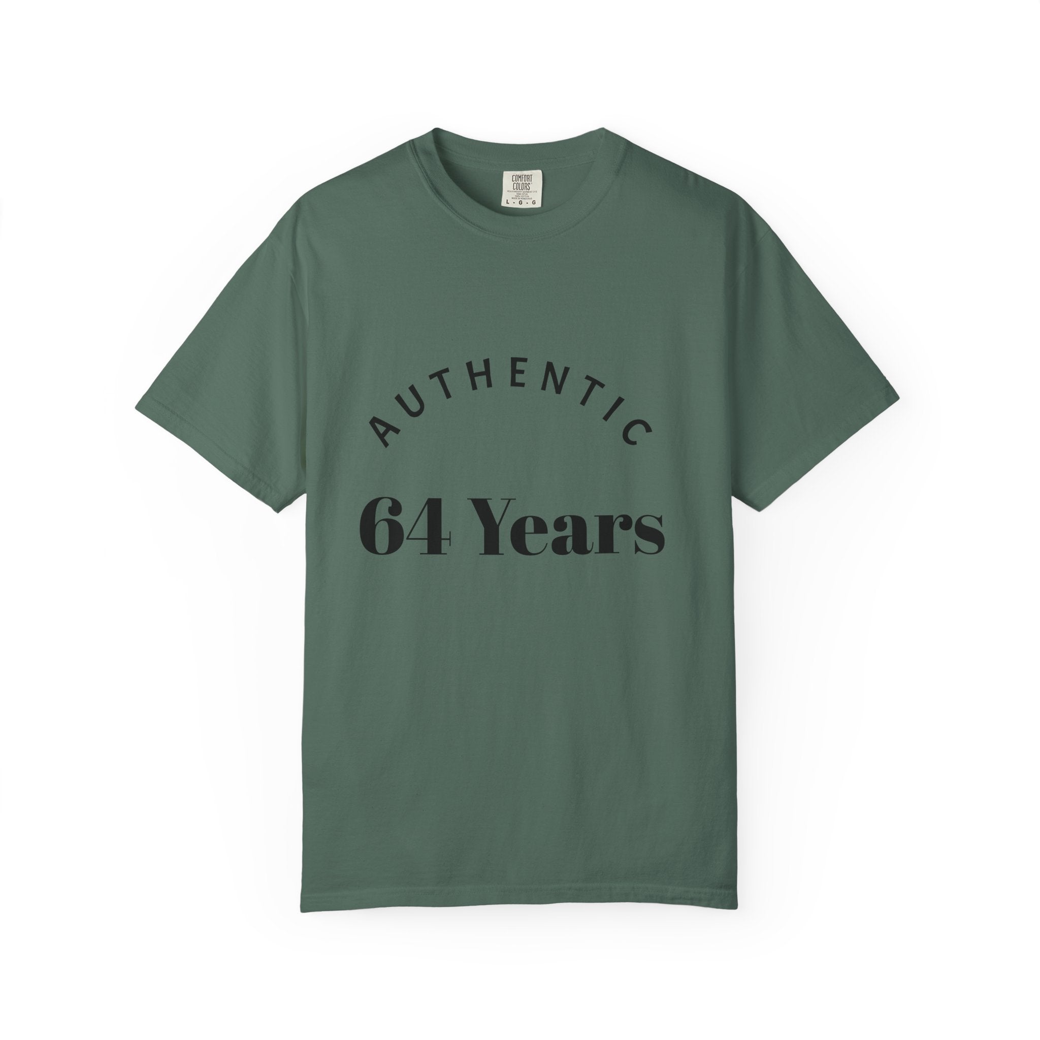 T-Shirt — "Authentic 64 Years" with Enchanted Mushroom Back Art