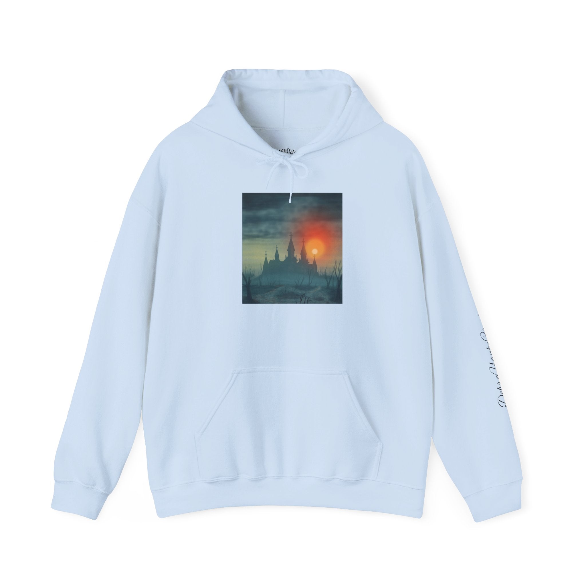 Sunset Castle Hoodie — Atmospheric Fantasy Landscape Sweatshirt