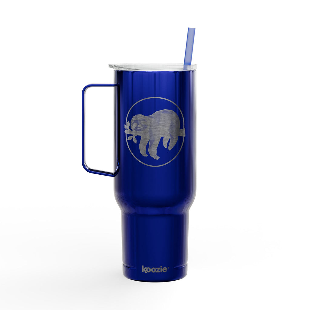 40oz Engraved Insulated Tumbler with Lid — Sloth Design