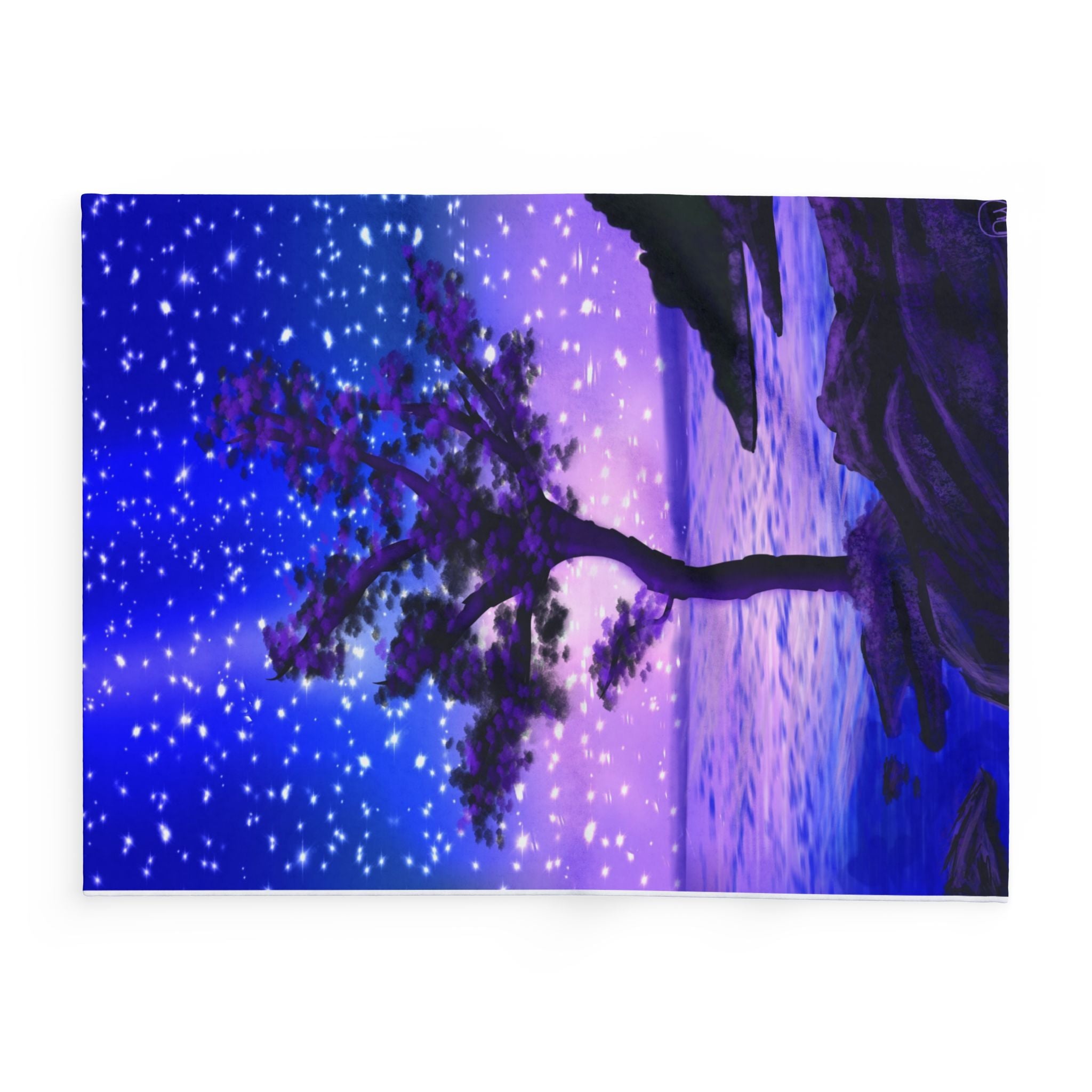 Arctic Fleece Blanket — Starry Night Coastal Tree Throw