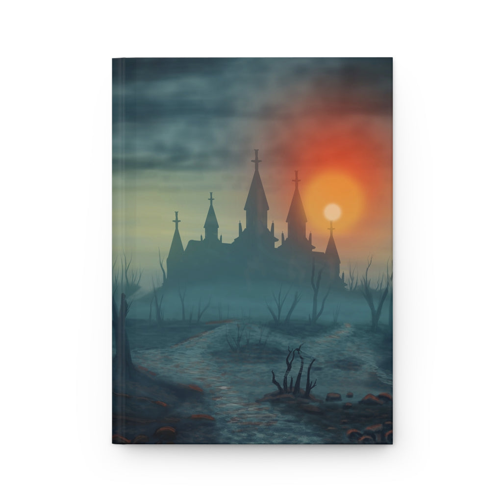 Haunted Castle Hardcover Journal — Gothic Sunset Writing Notebook