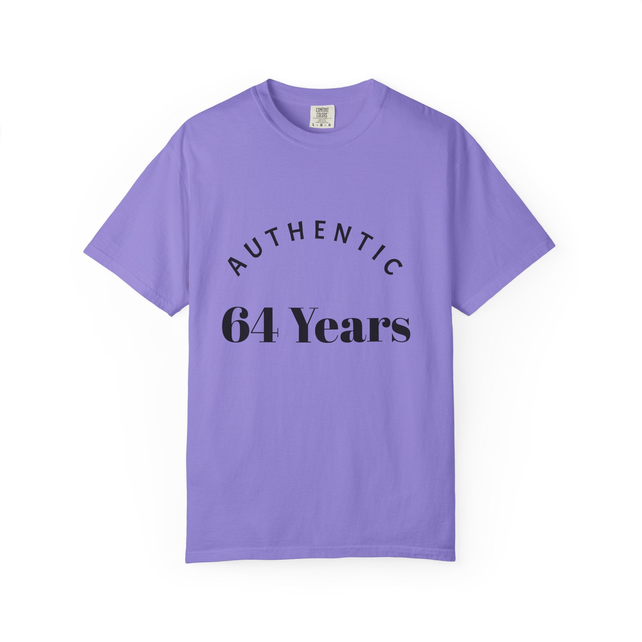T-Shirt — "Authentic 64 Years" with Enchanted Mushroom Back Art