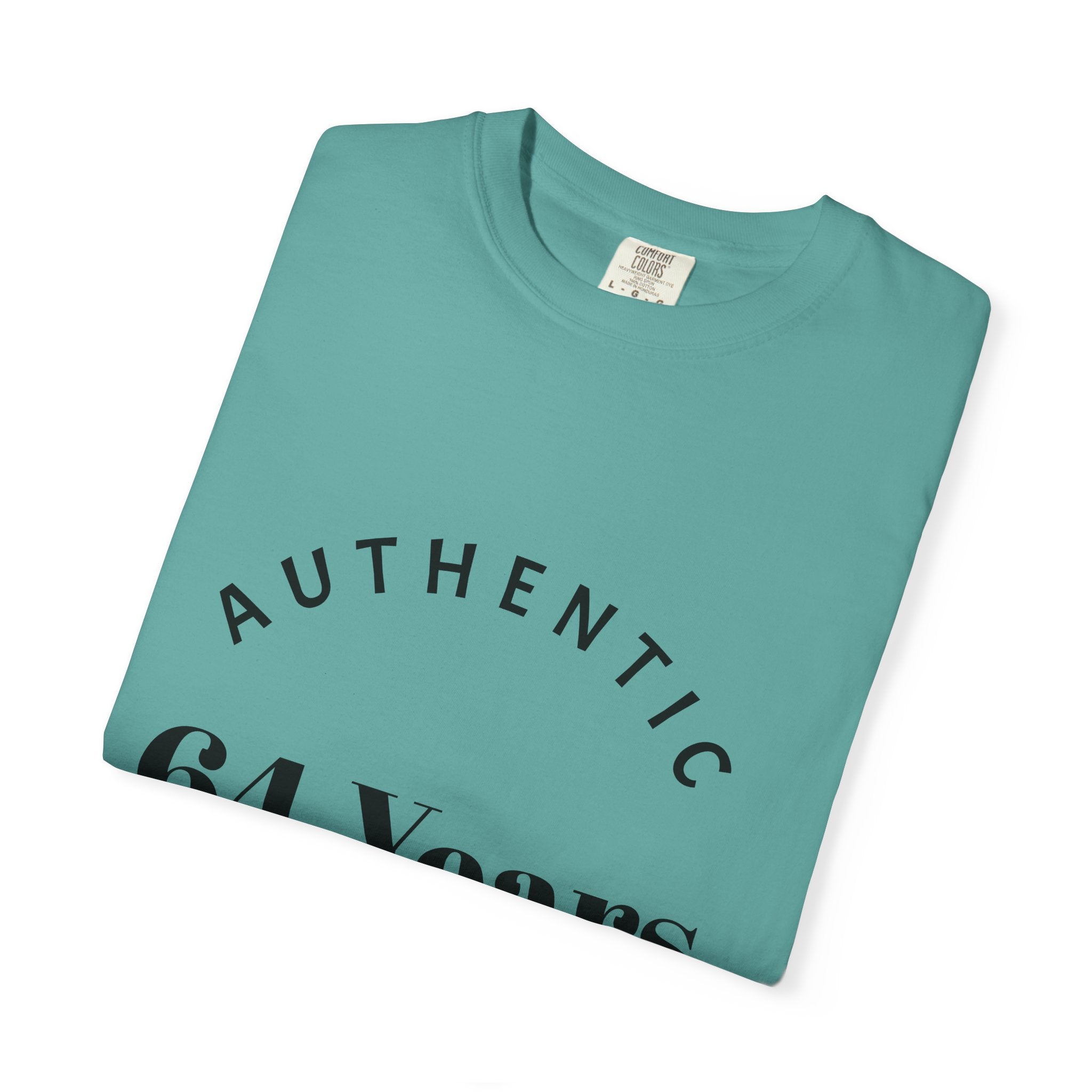 T-Shirt — "Authentic 64 Years" with Enchanted Mushroom Back Art