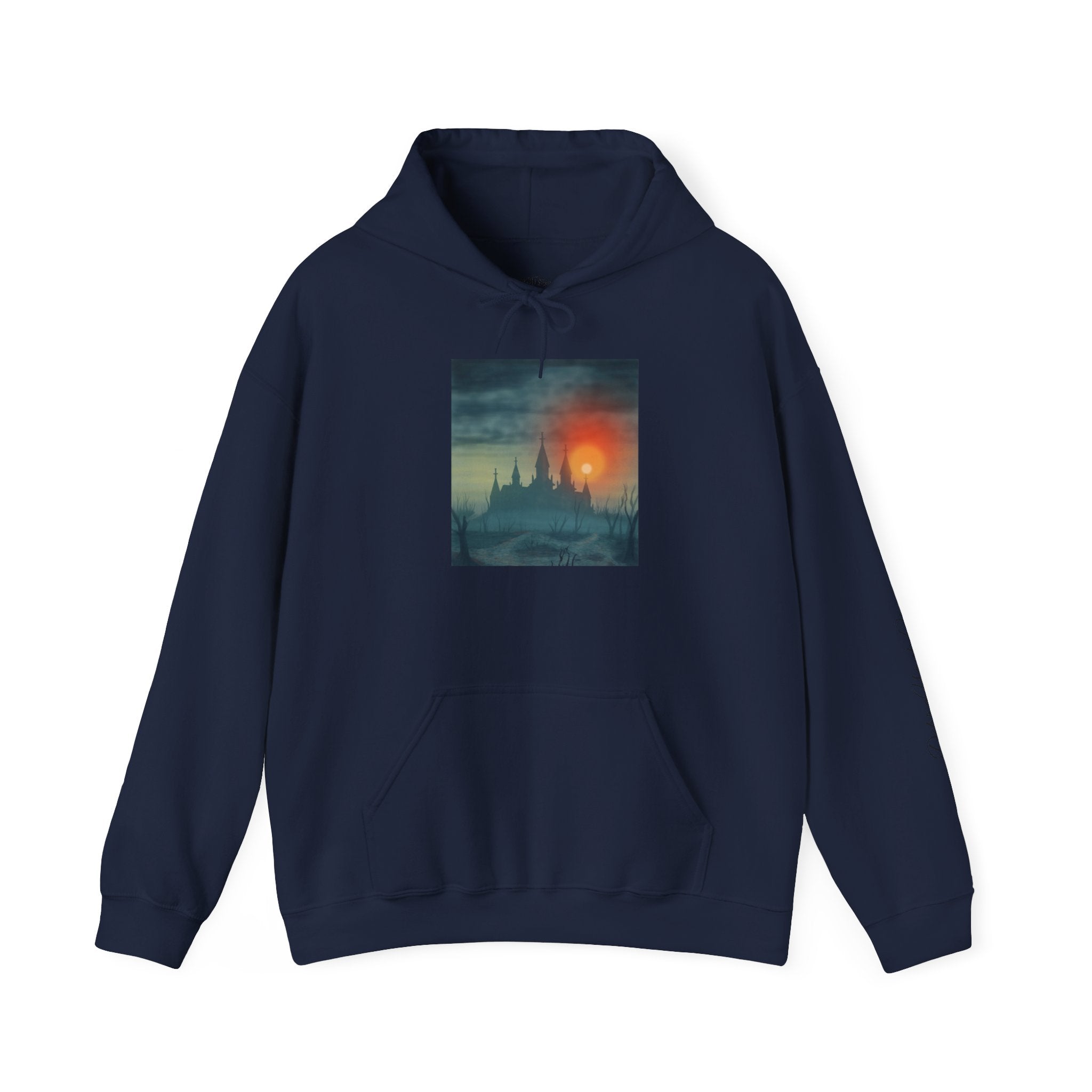 Sunset Castle Hoodie — Atmospheric Fantasy Landscape Sweatshirt