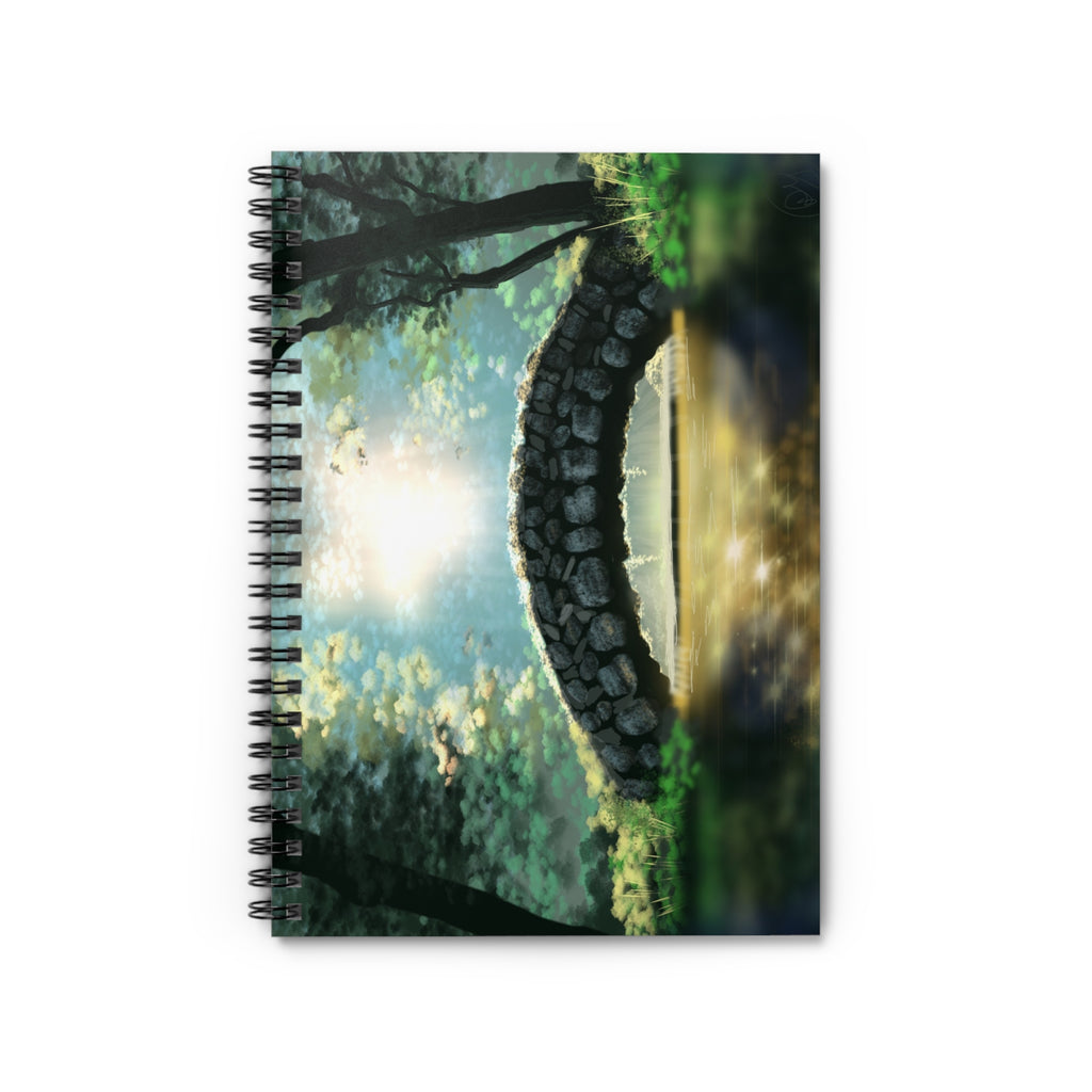 Enchanted Woodland Stone Bridge Spiral Notebook — Ruled Journal for Nature Lovers