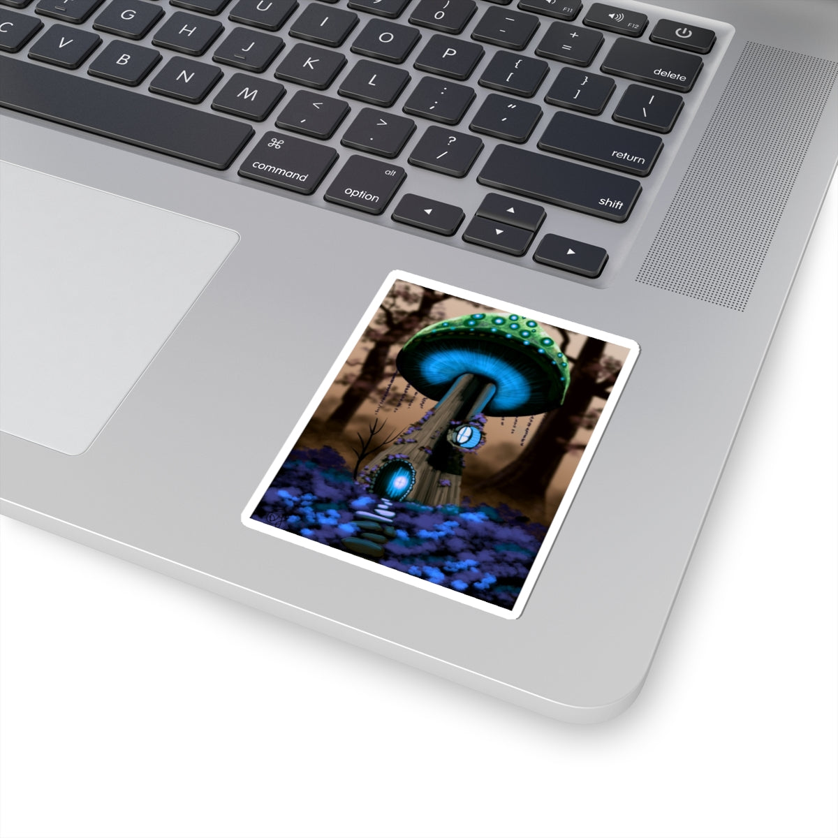 Mystical Glowing Mushroom Sticker — Fantasy Forest Kiss-Cut Vinyl