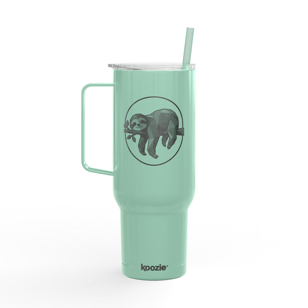 40oz Engraved Insulated Tumbler with Lid — Sloth Design