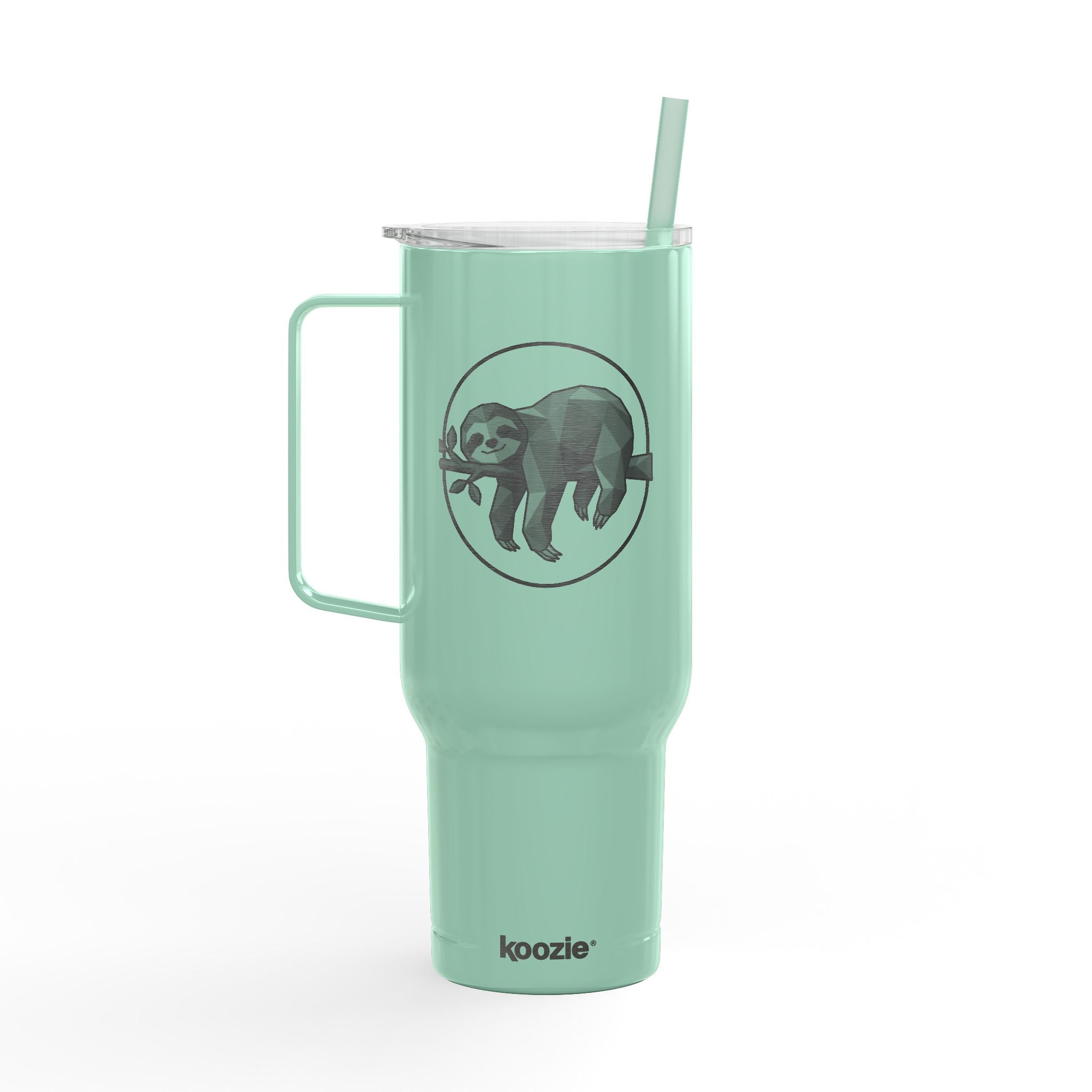 40oz Engraved Insulated Tumbler with Lid — Sloth Design
