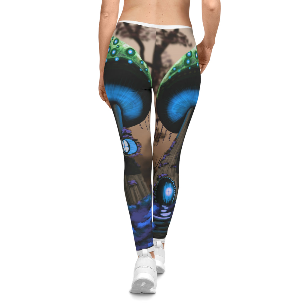 Mystic Mushroom Leggings — Women's Psychedelic Forest AOP Leggings