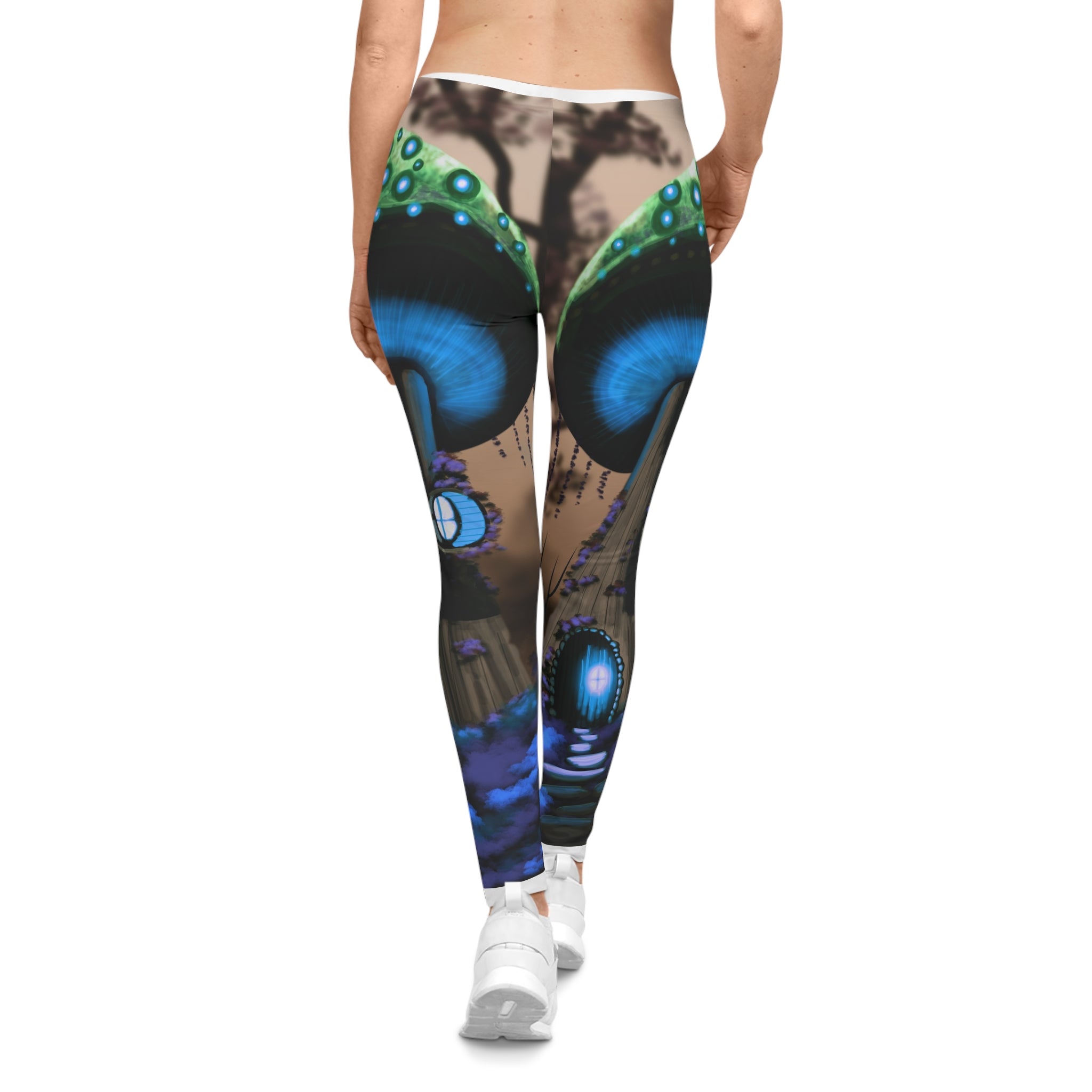 Mystic Mushroom Leggings — Women's Psychedelic Forest AOP Leggings