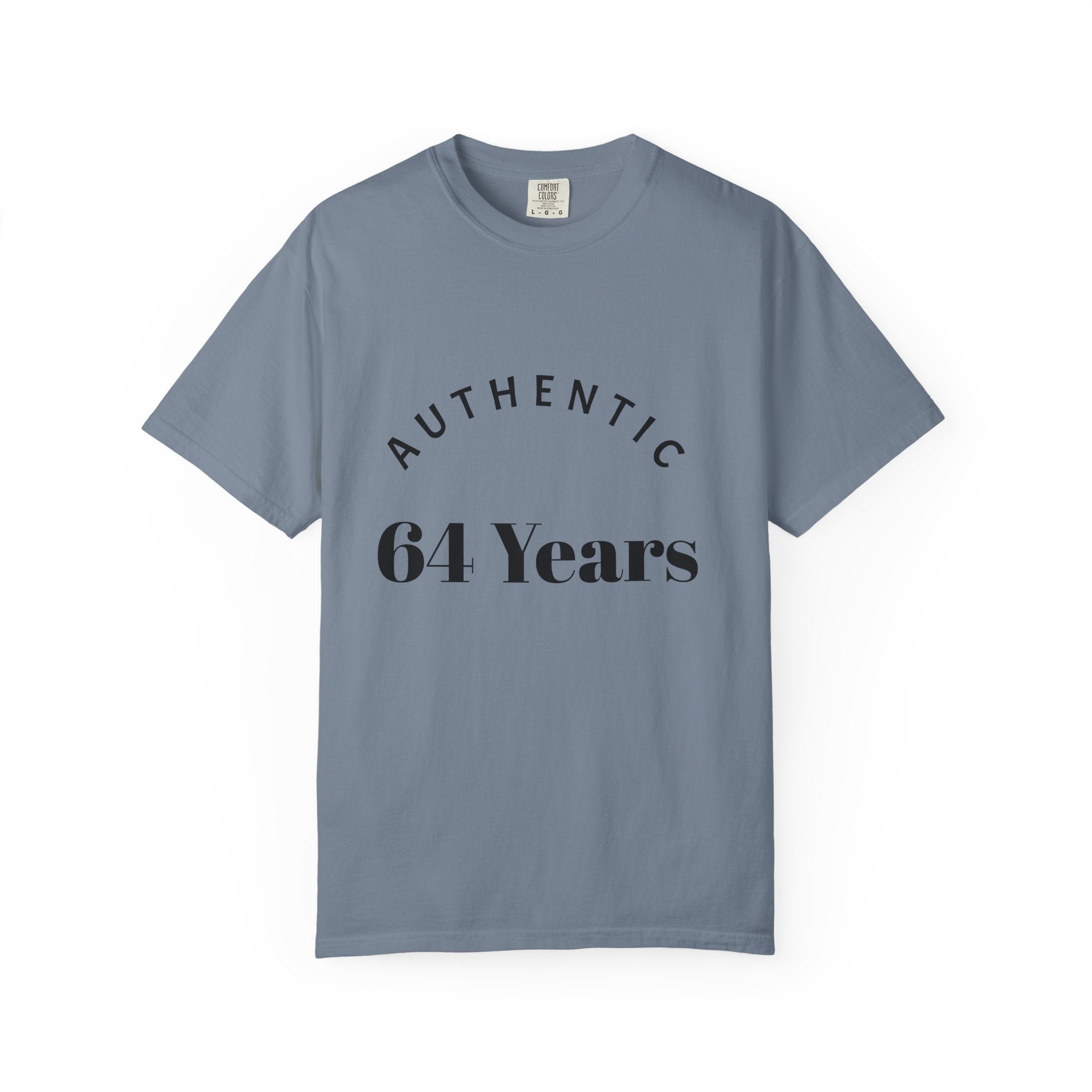 T-Shirt — "Authentic 64 Years" with Enchanted Mushroom Back Art