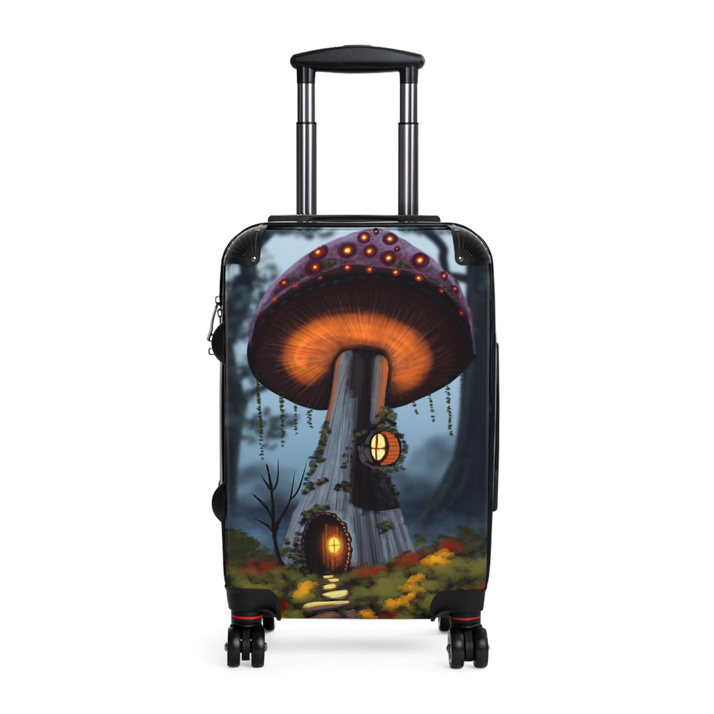 Enchanted Mushroom Cottage Carry-On Suitcase — Fantasy Forest Luggage