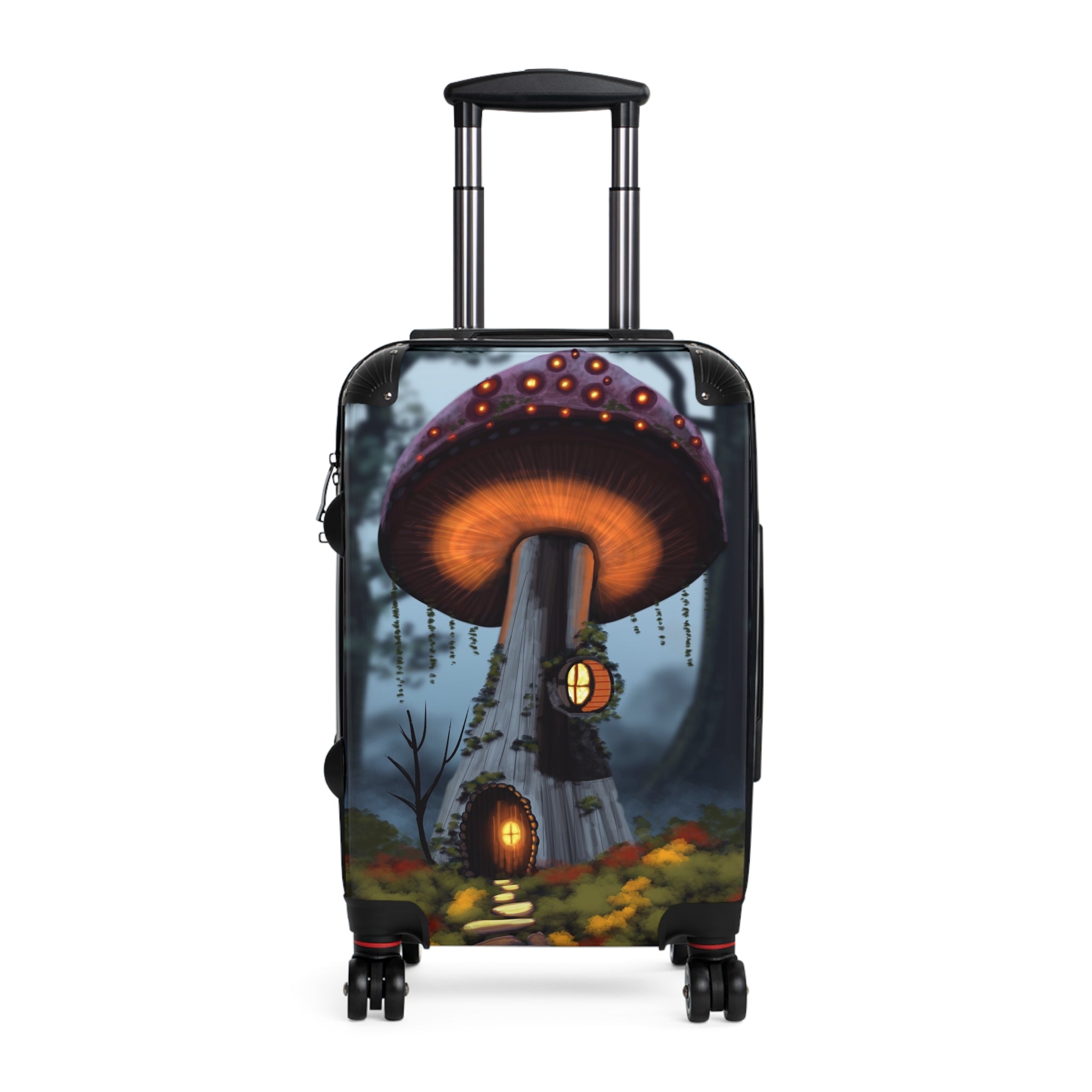 Enchanted Mushroom Cottage Carry-On Suitcase — Fantasy Forest Luggage