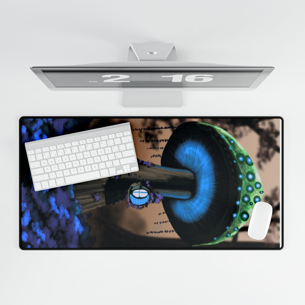 Mystic Glowing Mushroom Desk Mat — Fantasy Gaming Mouse Pad