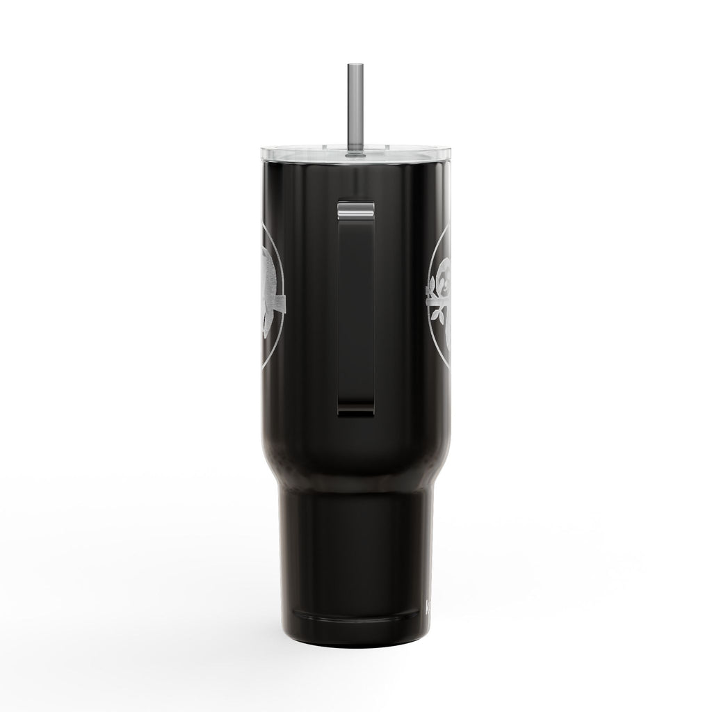 40oz Engraved Insulated Tumbler with Lid — Sloth Design